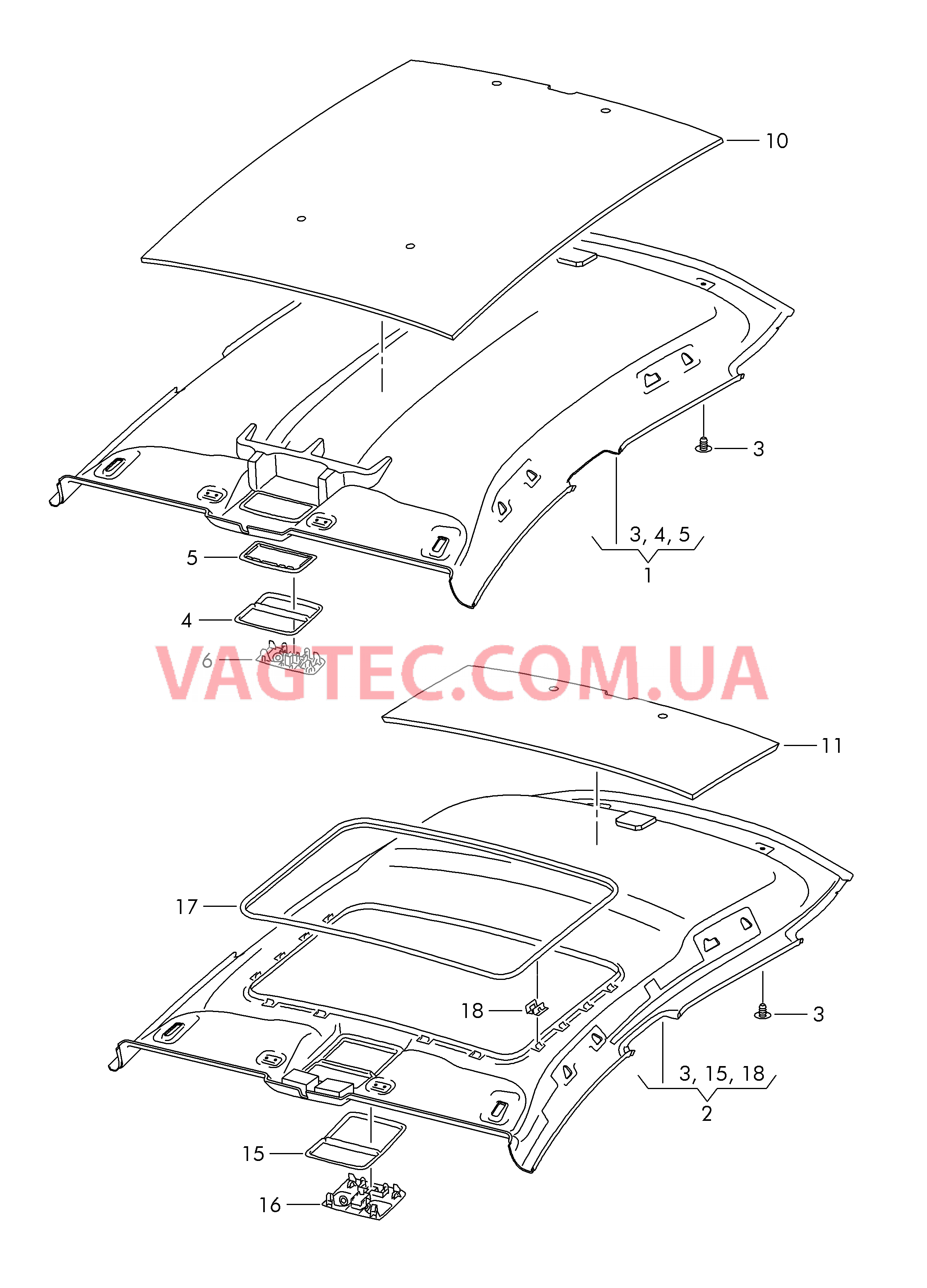 Формованная панель потолка Усилитель крыши Шумоизоляция D             >> - 26.09.2010 для SEAT Ibiza 2009-1