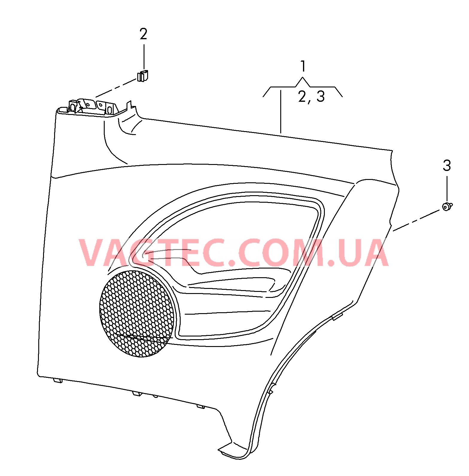 Облицовка/обшивка, боковая  для SEAT Ibiza 2015