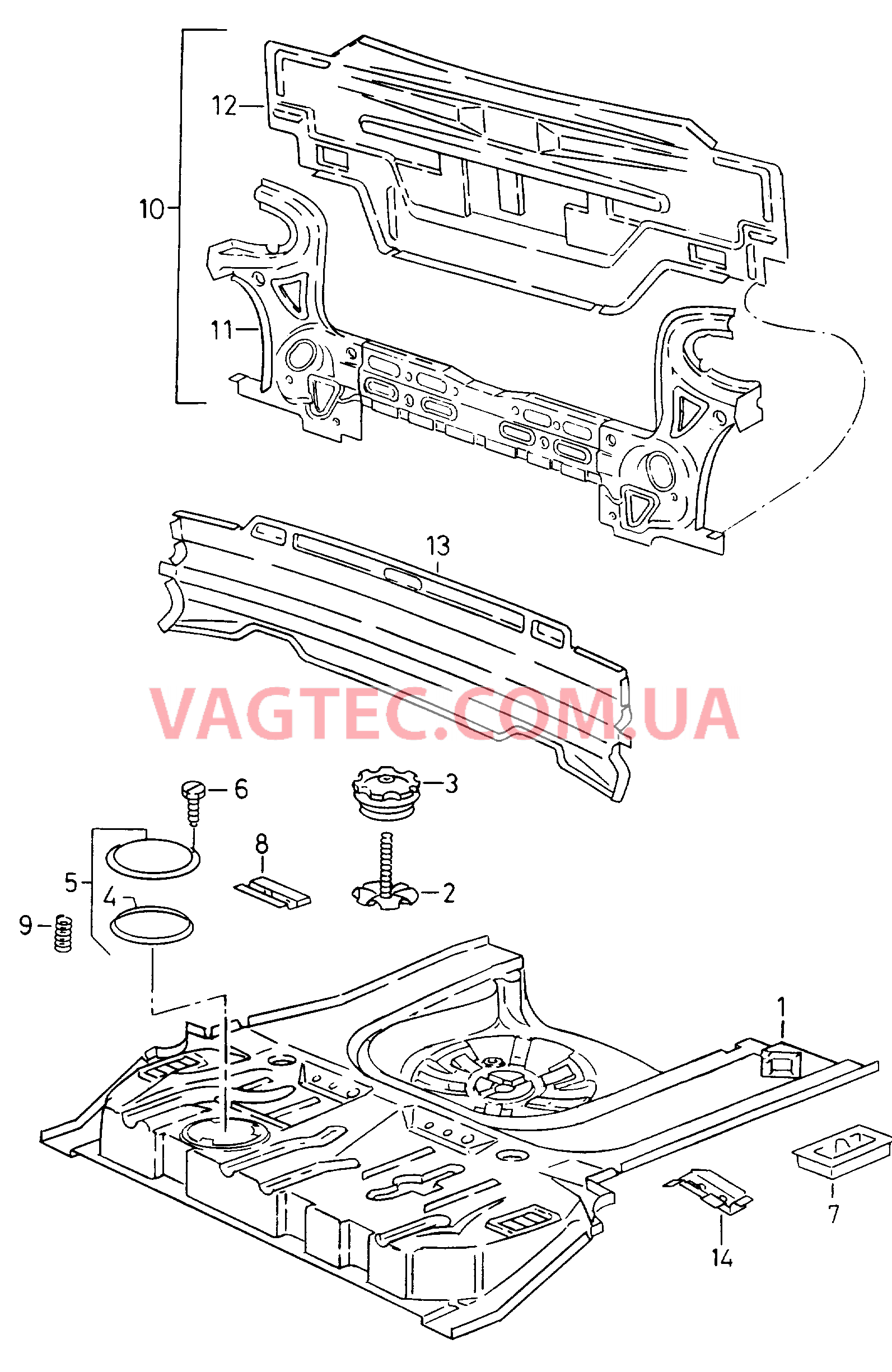 Пол багажника Задняя панель  для SEAT Ibiza 2001