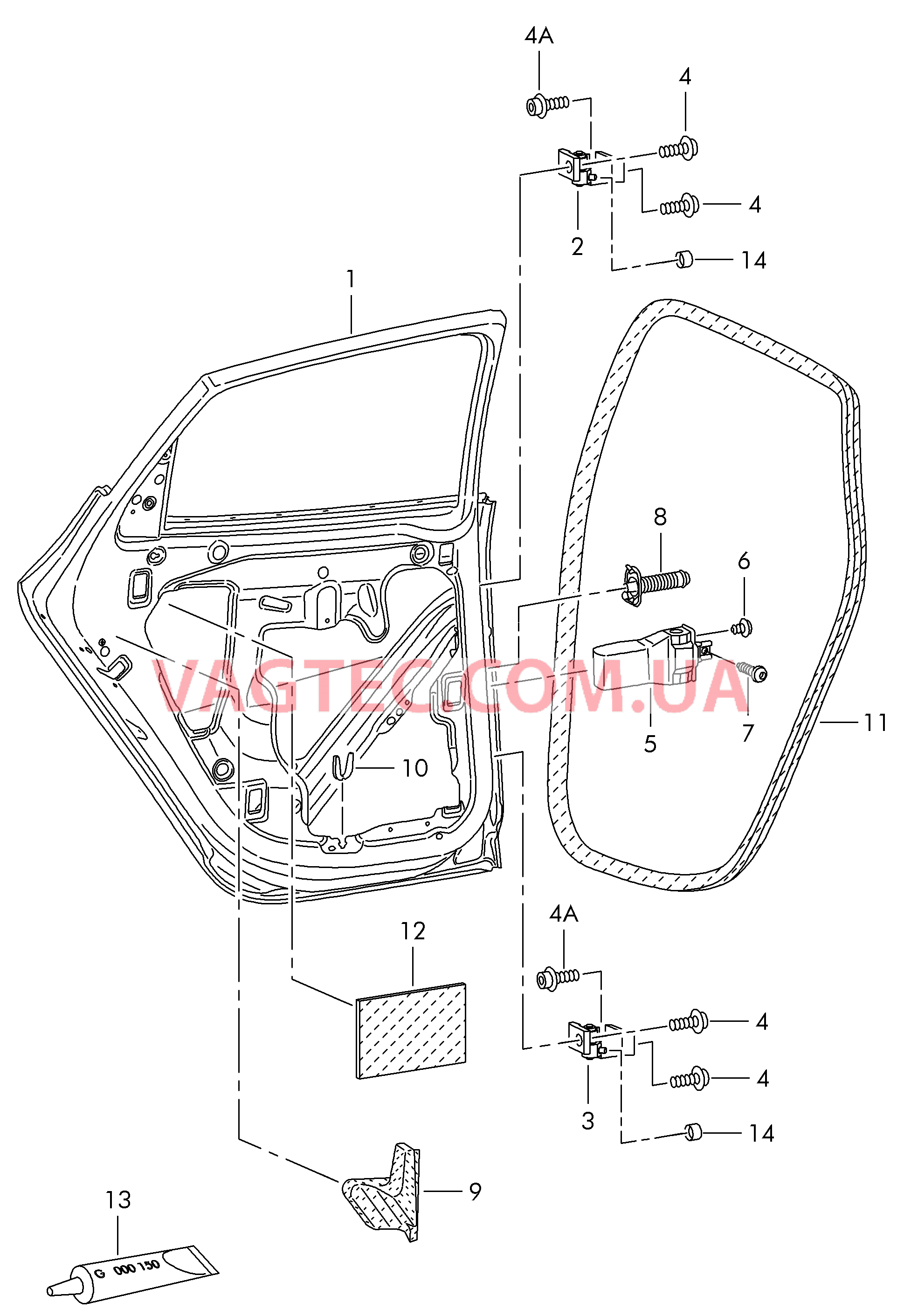 Двери Петля двери Уплотнитель двери Фиксатор двери  для SEAT Ibiza 2009-1