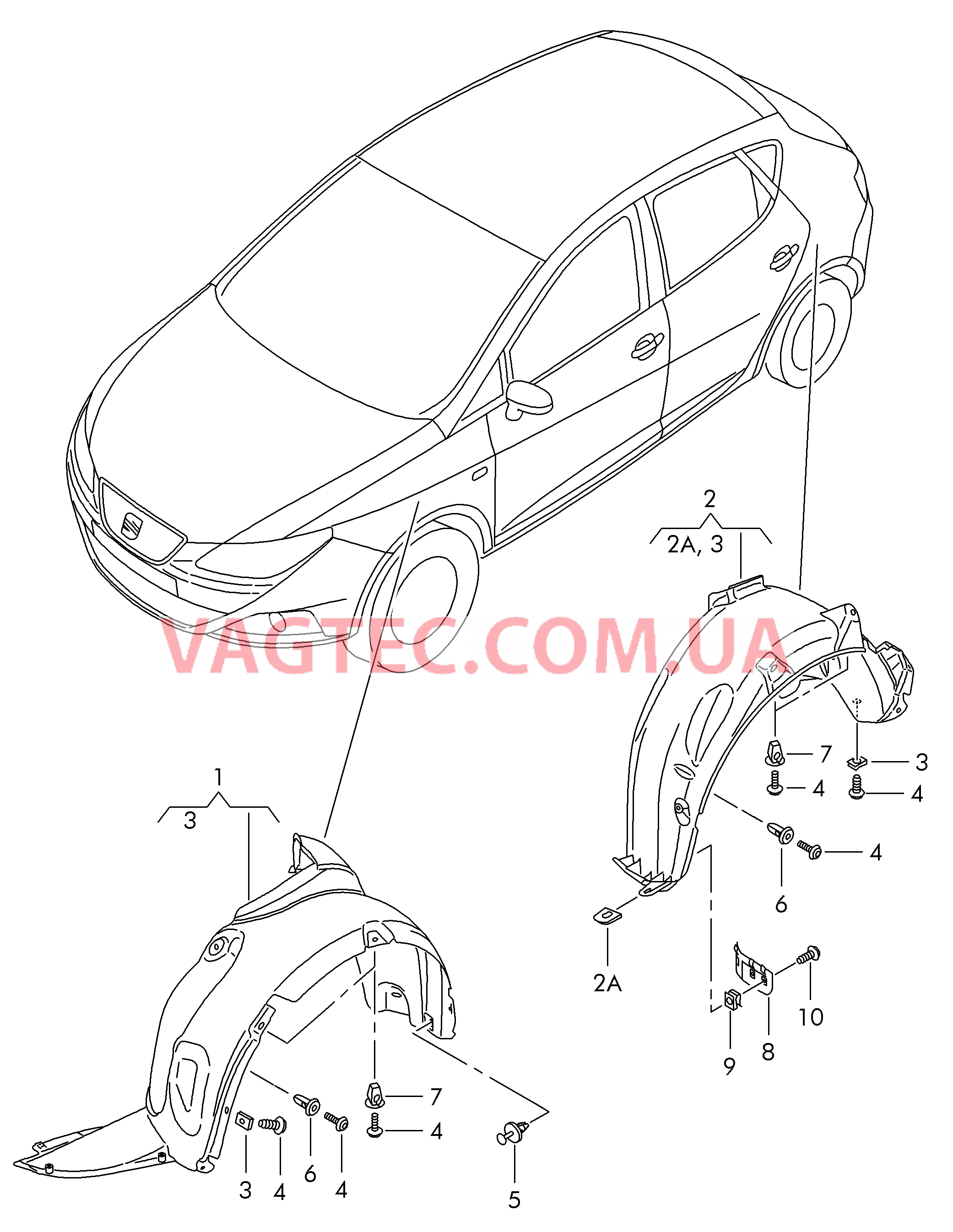 Локер колесной арки  для SEAT Ibiza 2015