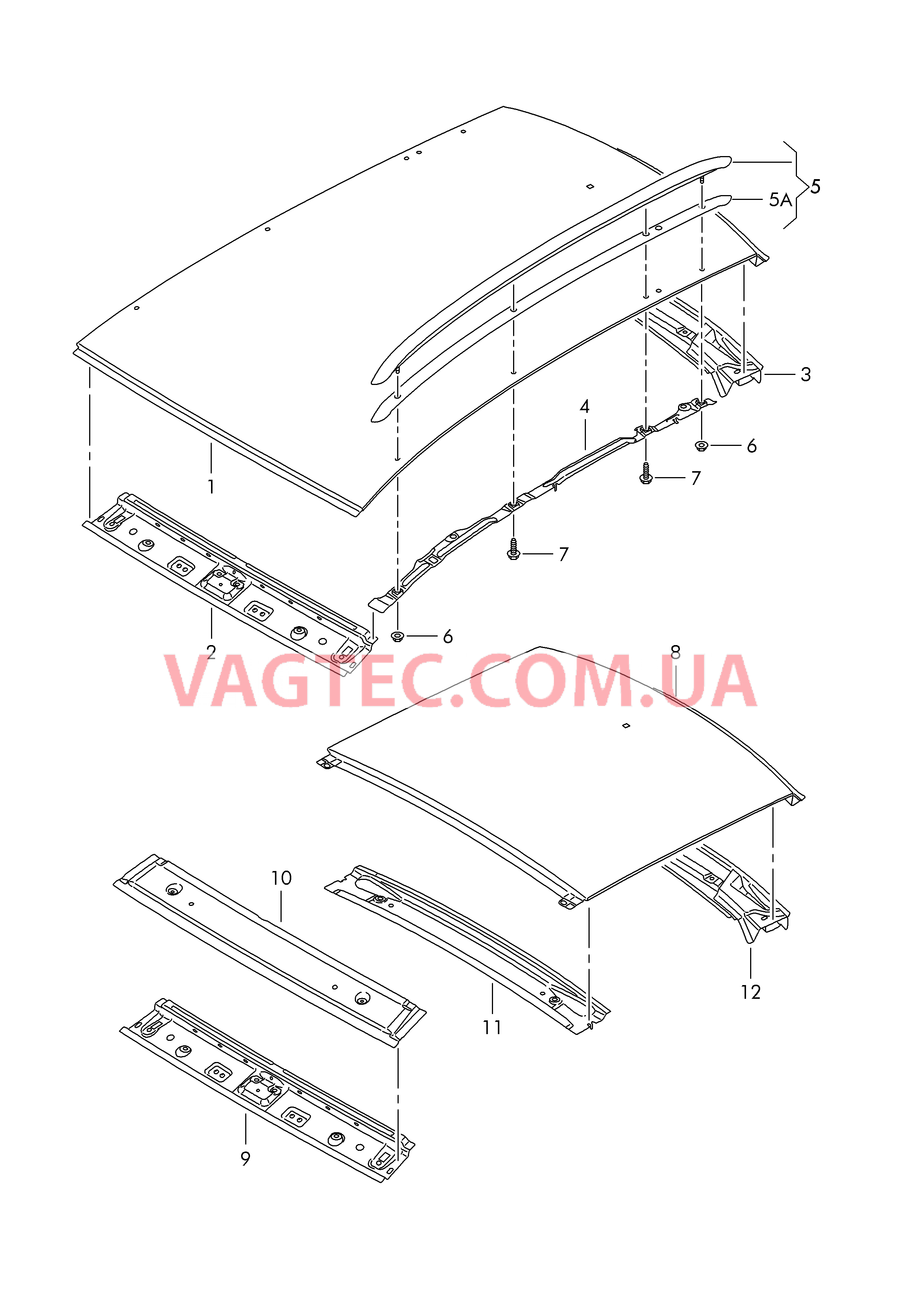 Крыша  для SEAT Ibiza 2012