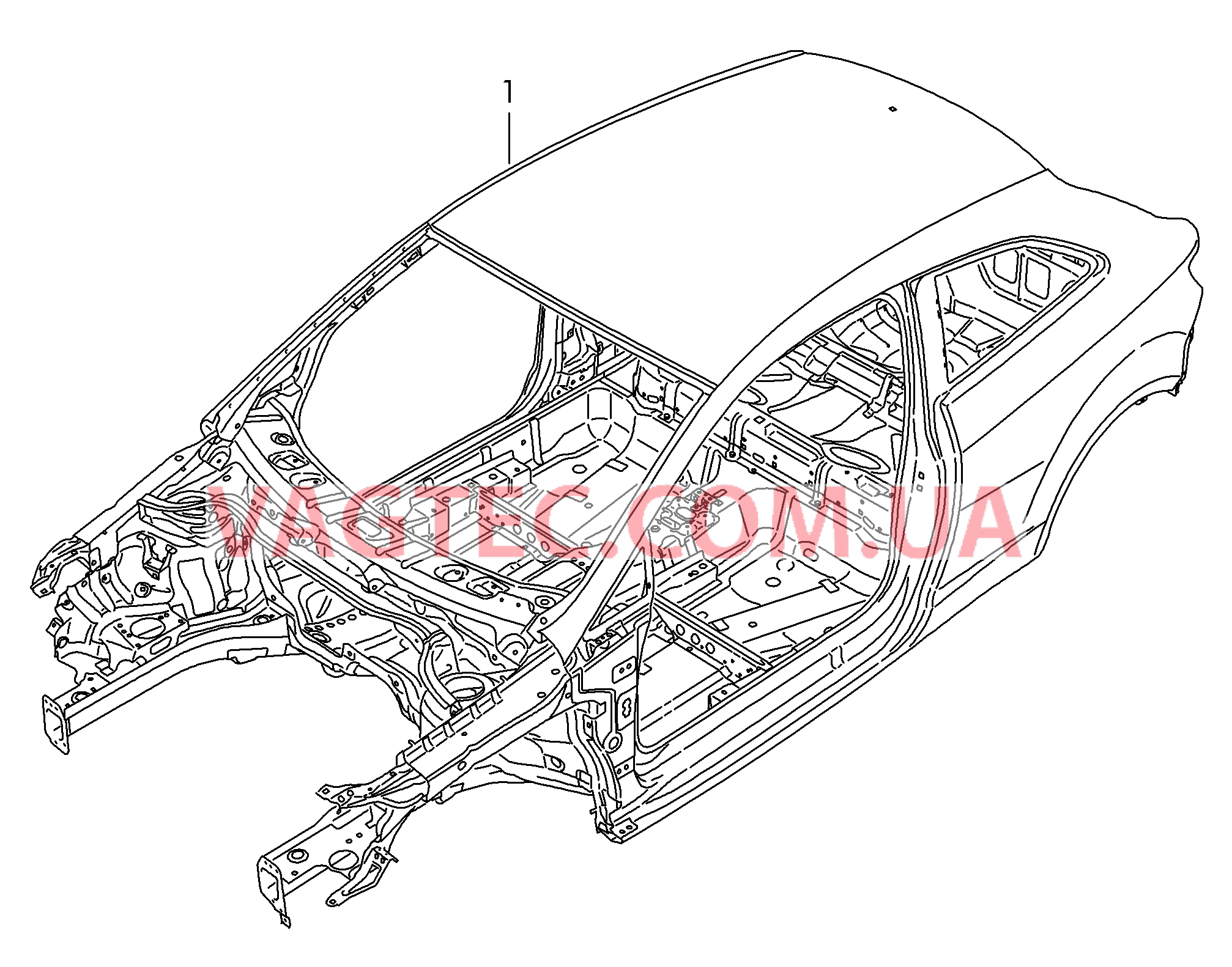 Кузов грунтованный,без капота, крышки багаж.,двер. и крыльев  для SEAT Ibiza 2015