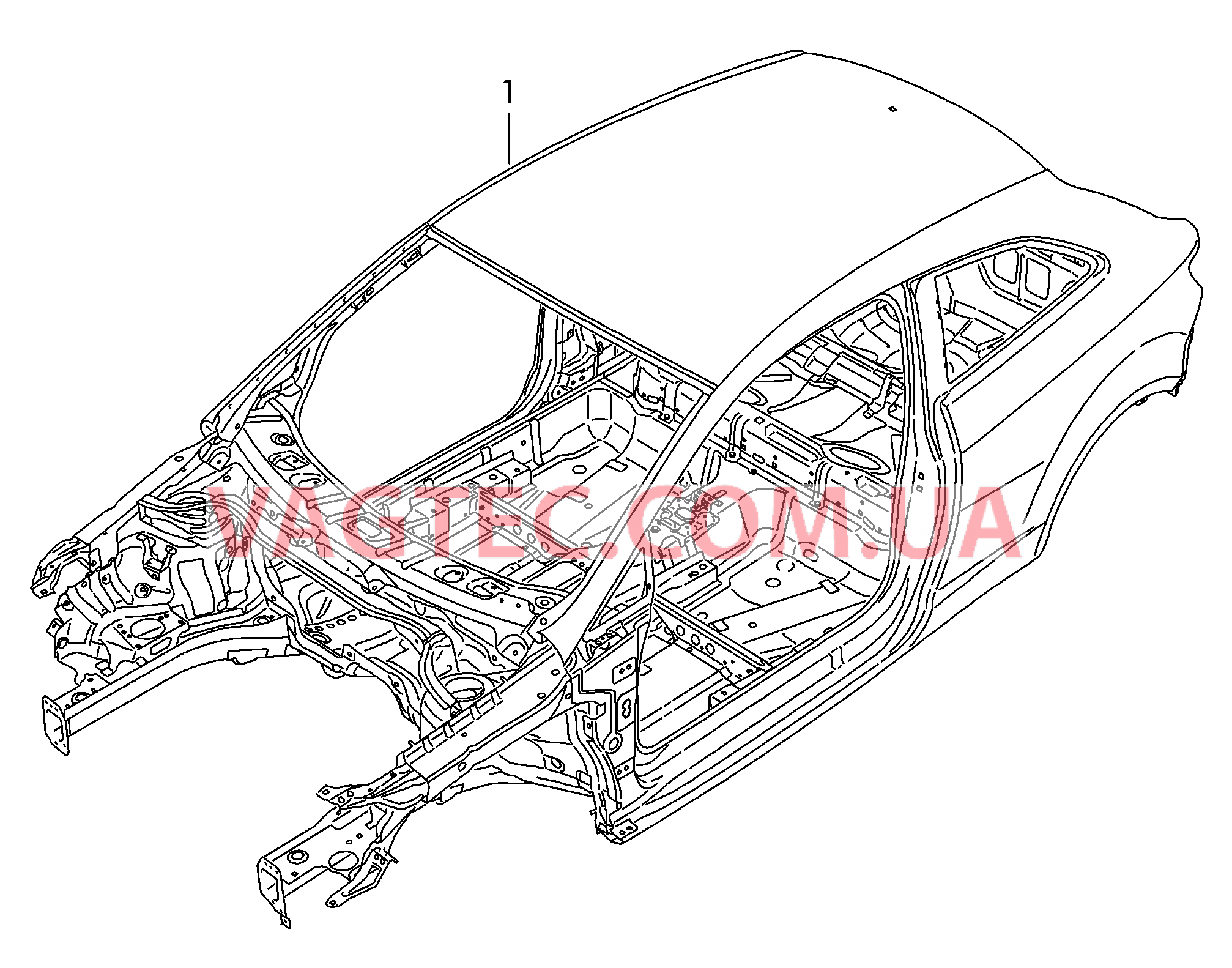 Кузов грунтованный,без капота, крышки багаж.,двер. и крыльев  для SEAT Ibiza 2011