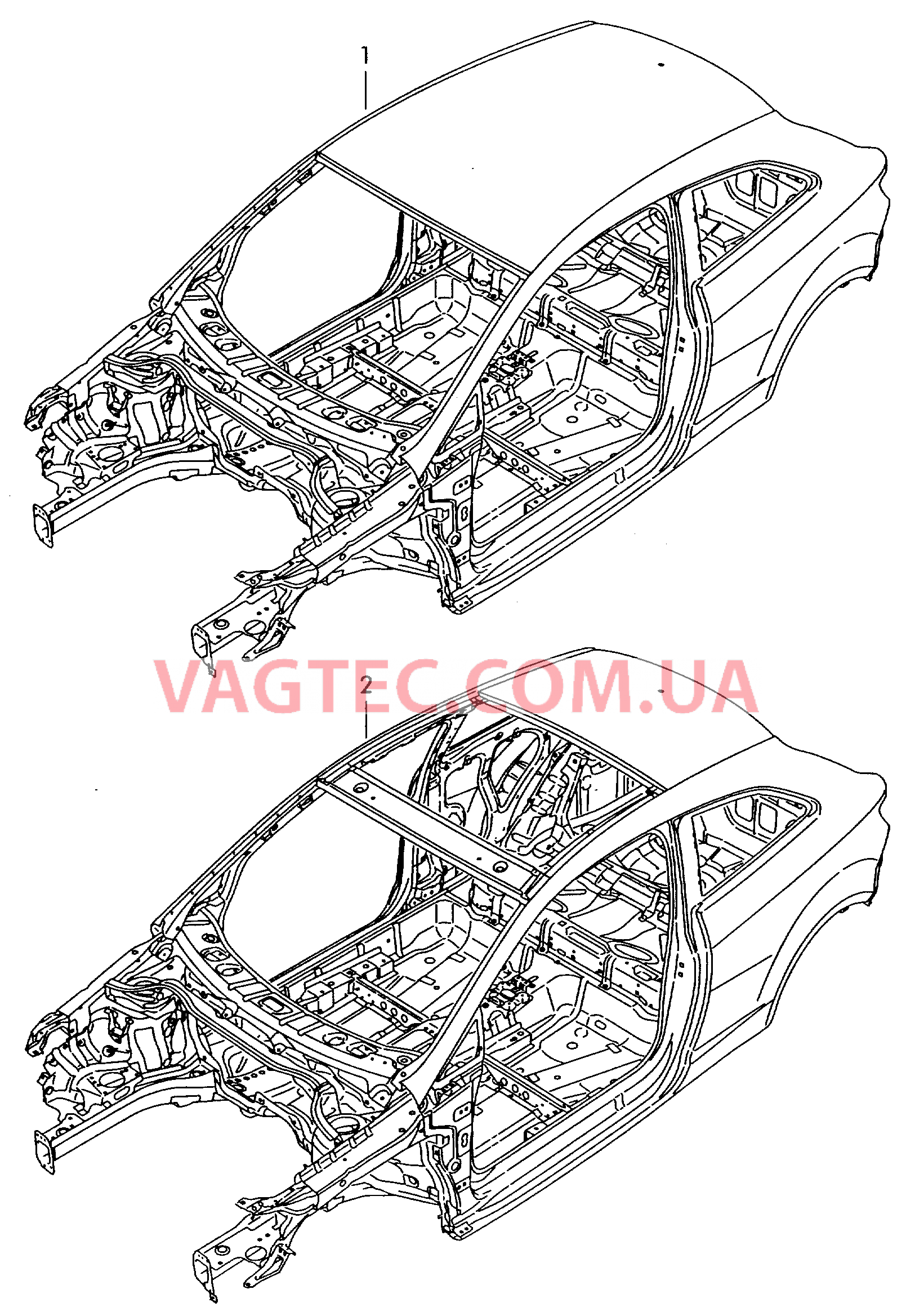 Кузов грунтованный,без капота, крышки багаж.,двер. и крыльев  для SEAT Ibiza 2009-1