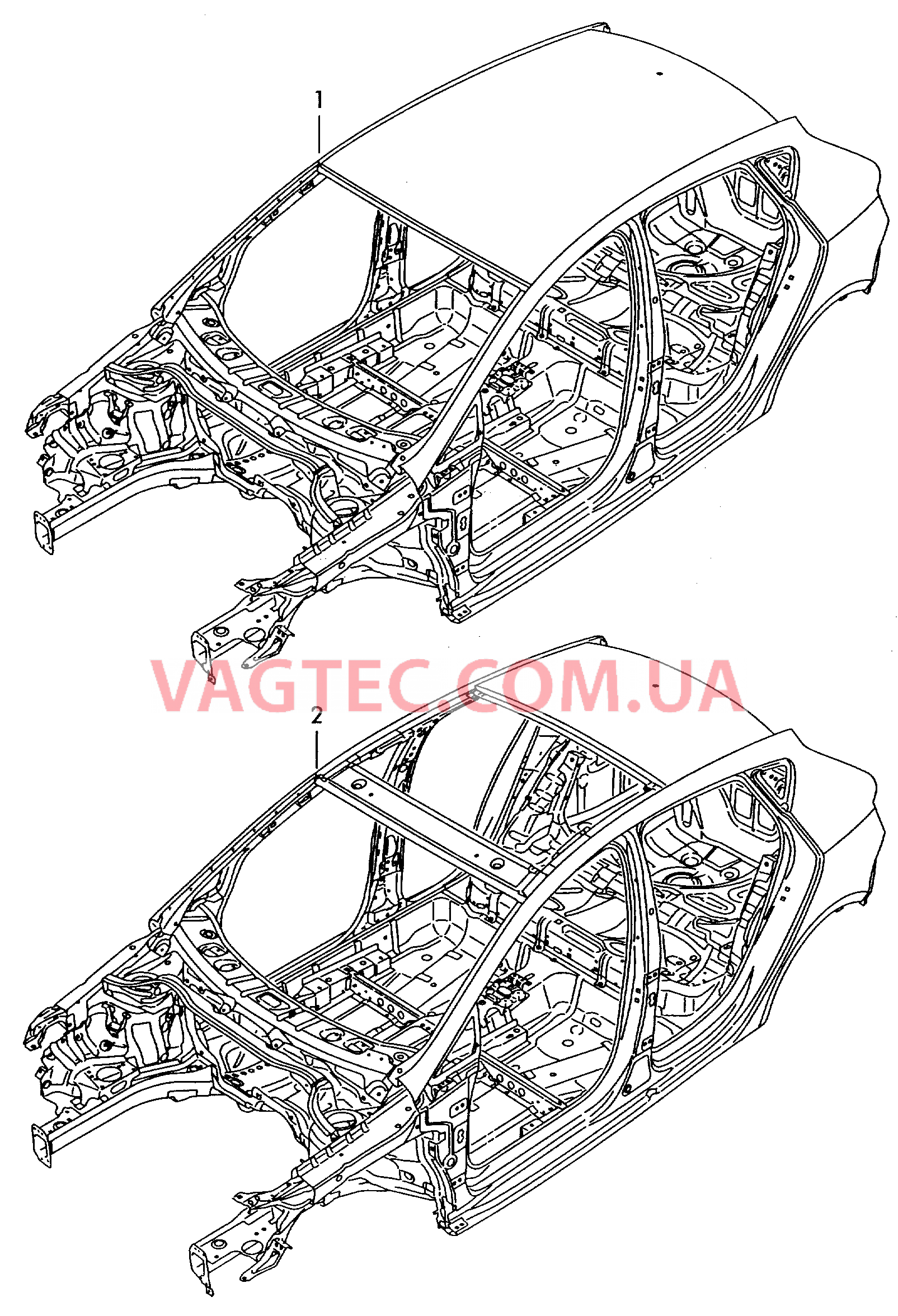 Кузов грунтованный,без капота, крышки багаж.,двер. и крыльев  для SEAT Ibiza 2017