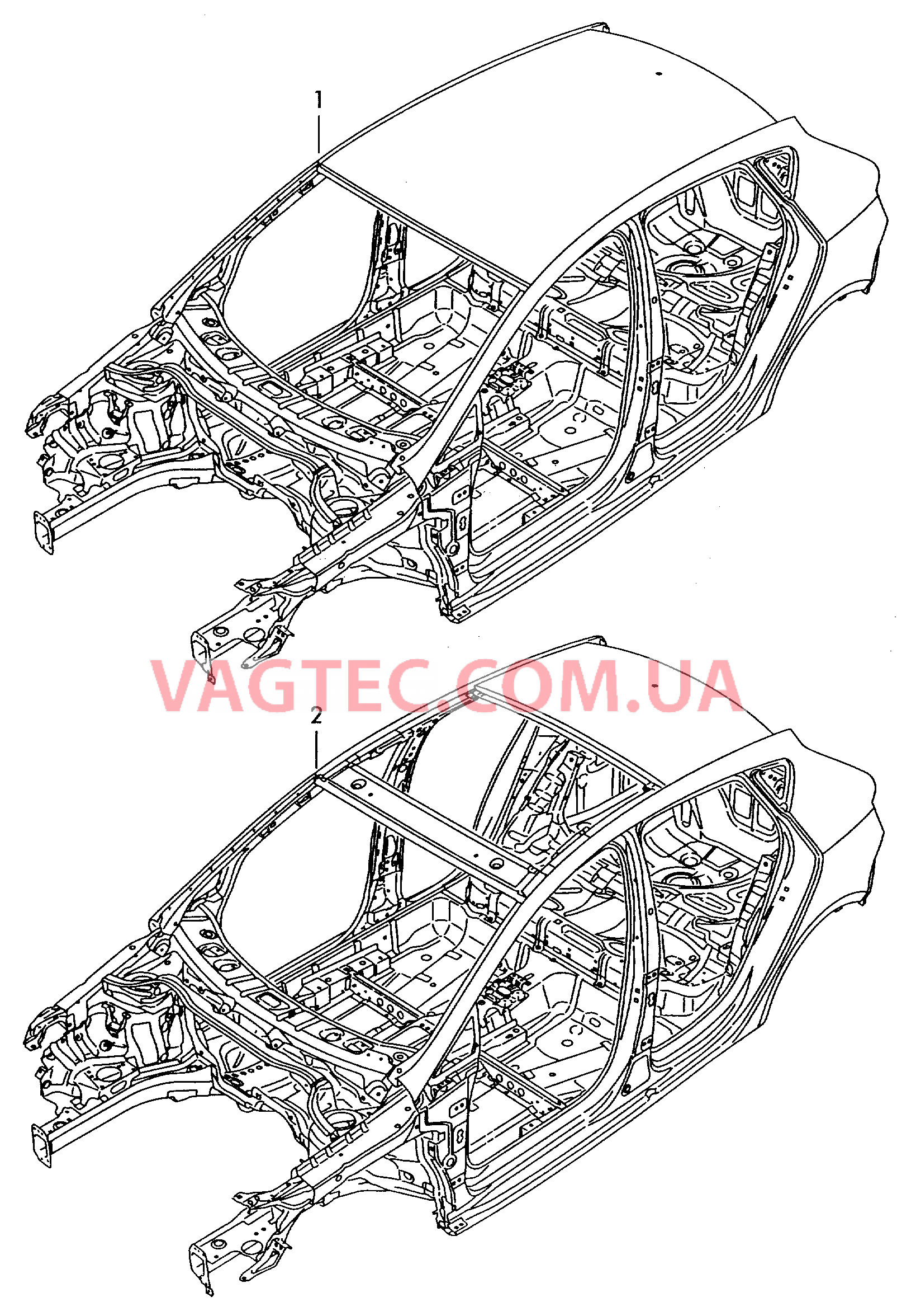 Кузов грунтованный,без капота, крышки багаж.,двер. и крыльев  для SEAT Ibiza 2010-1