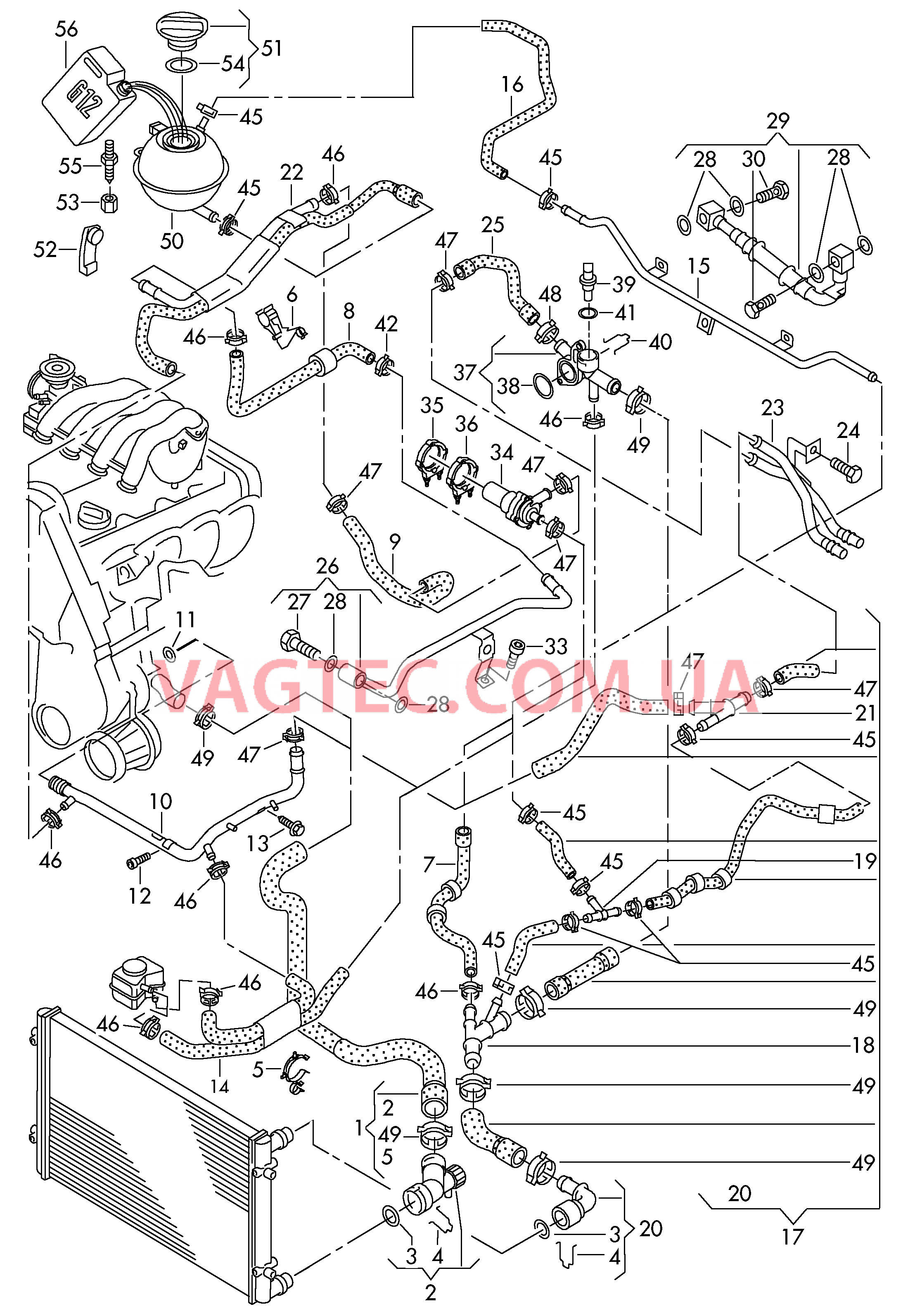 Жидкостное охлаждение  для VOLKSWAGEN Polo 2006