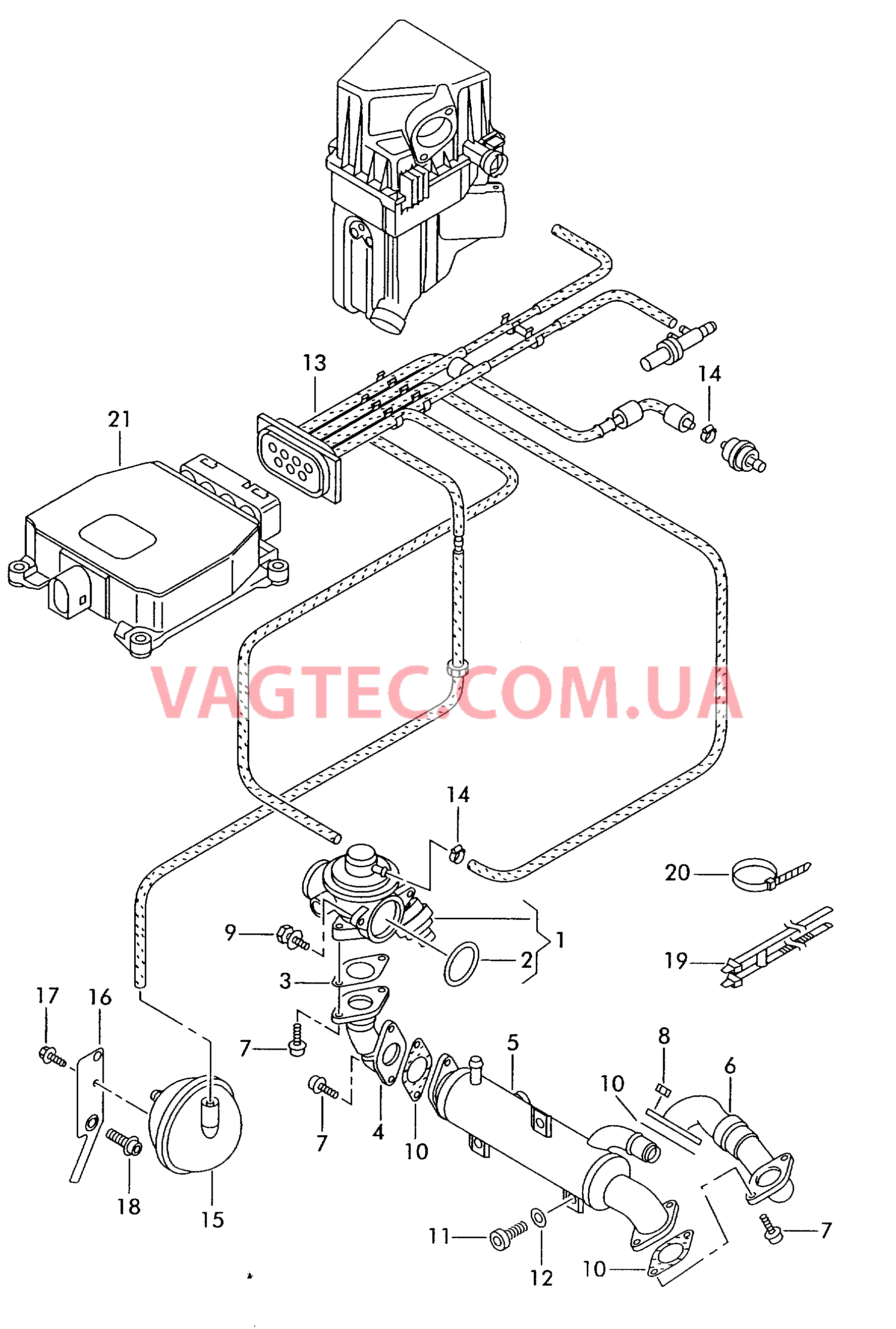 Рециркуляция ОГ Вакуумная система  для SEAT Ibiza 2002-1