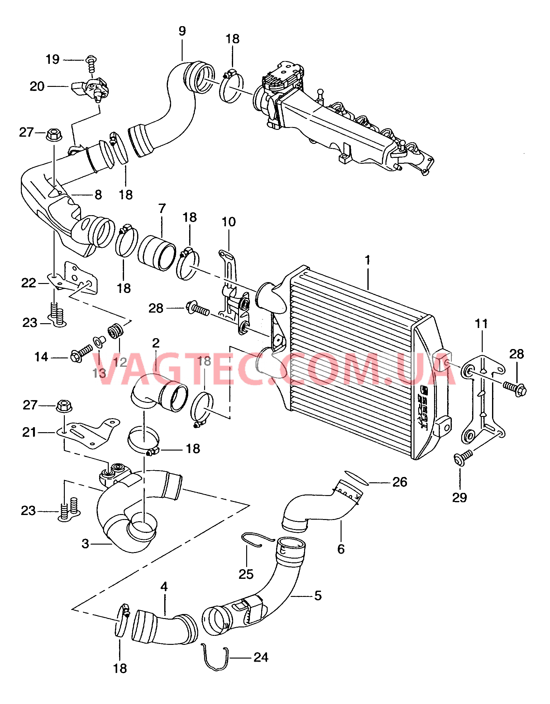 Охладитель наддув. воздуха  для SEAT Ibiza 2006