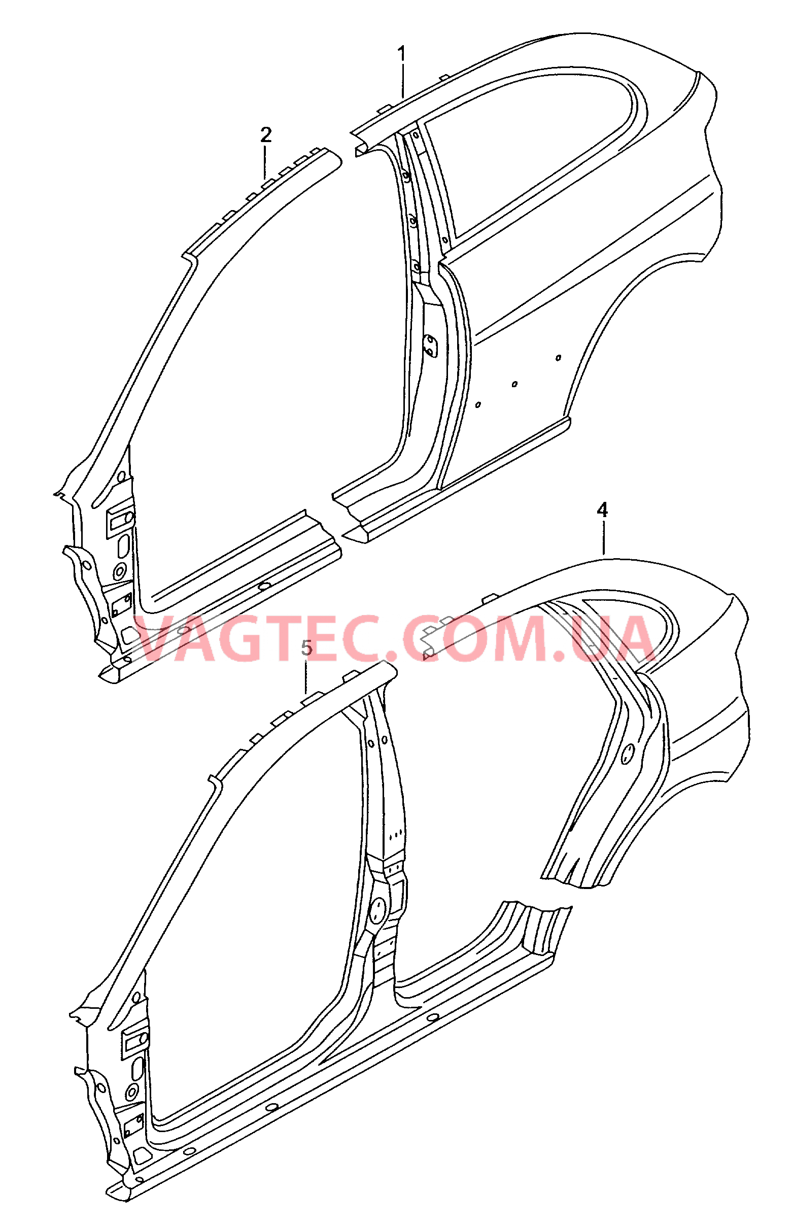 Отрезные детали боковины  для SEAT Ibiza 2002-1