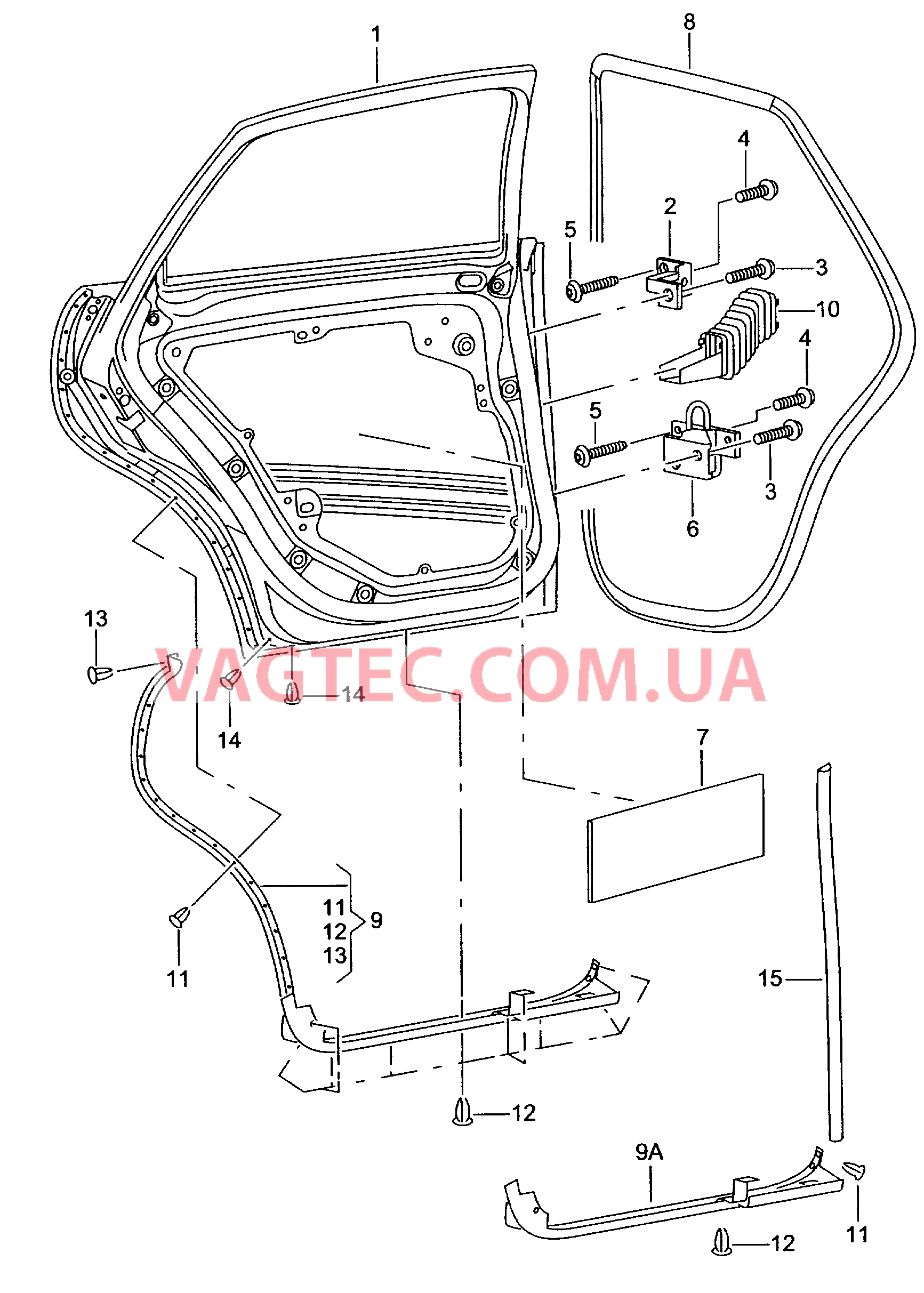 Двери Петля двери Уплотнитель двери  для SEAT Ibiza 2002-1