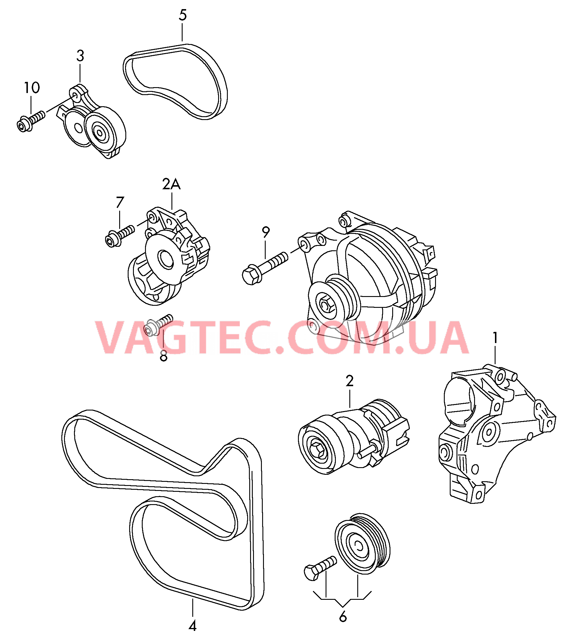  VW JETTA Детали подключения и крепления для генератора   VW JETTA Поликлиновой ремень  для VOLKSWAGEN Jetta 2006