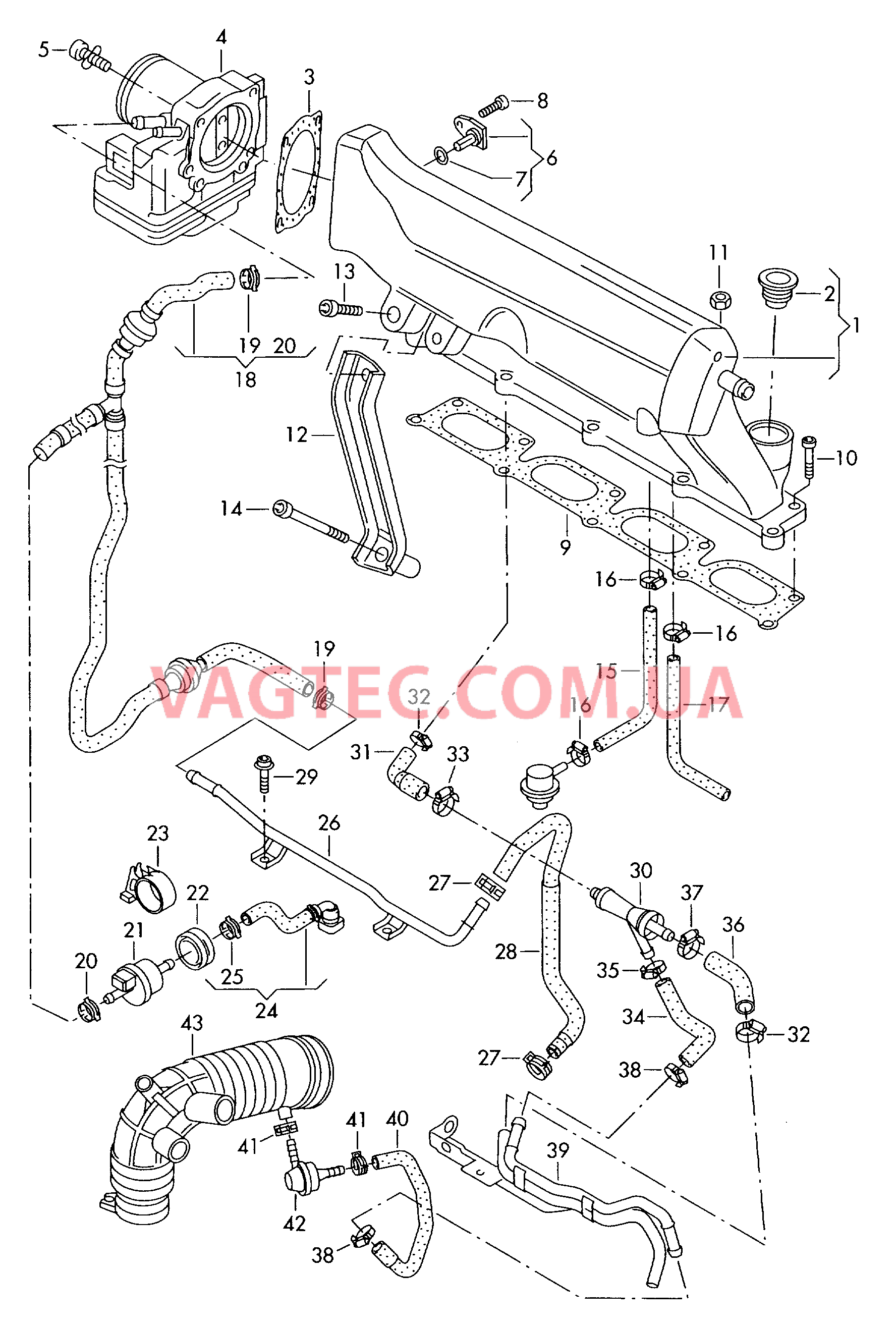 Cистема впуска воздуха Cистема улавл. паров топлива Эжекционный насос  для VOLKSWAGEN Polo 2008