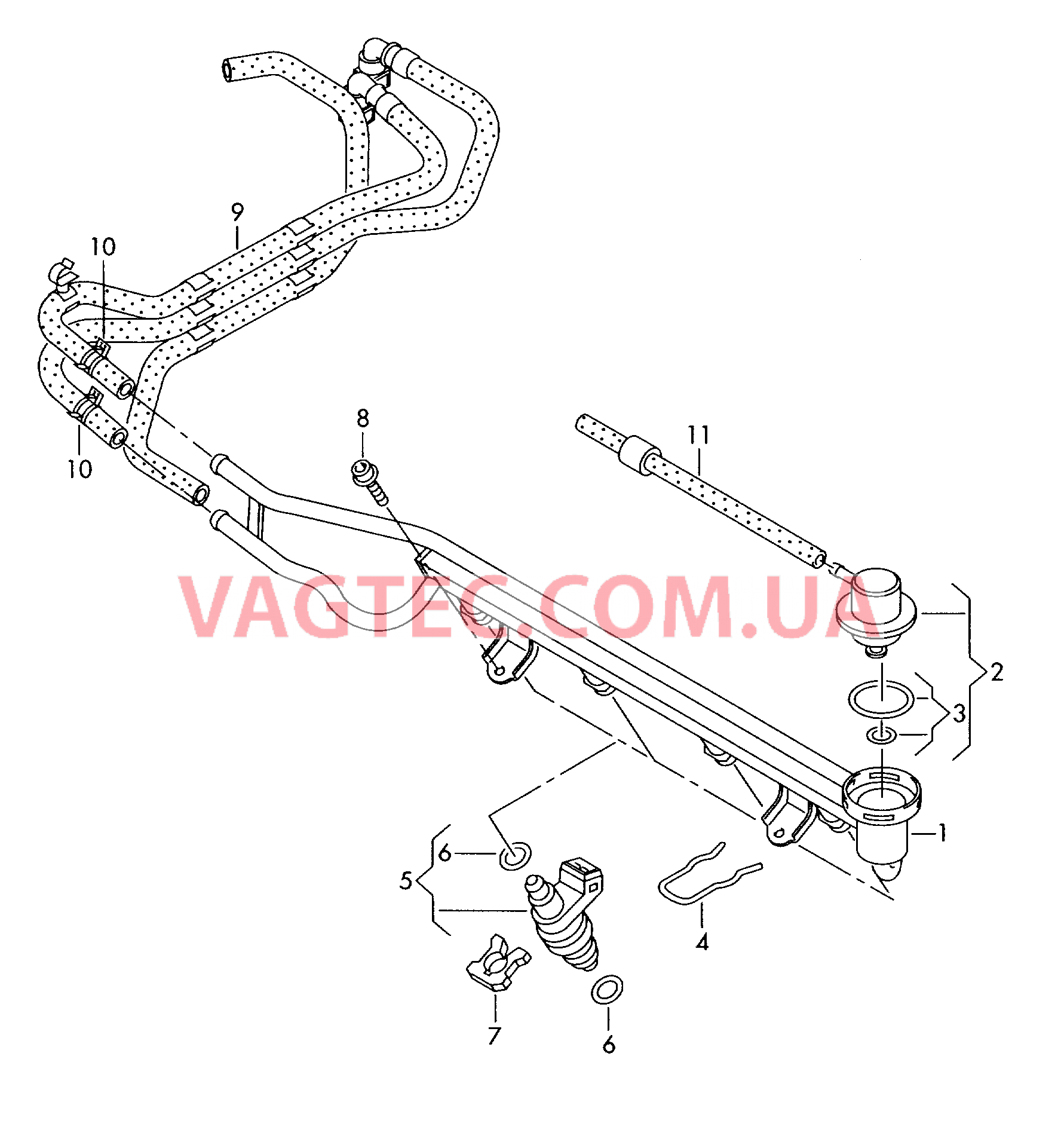 Распределитель топлива  для VOLKSWAGEN Polo 2005-1