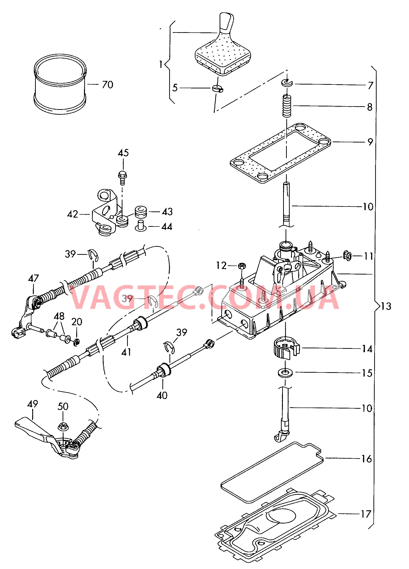 Механизм переключения  F 6L-7-000 001>> для SEAT Ibiza 2009