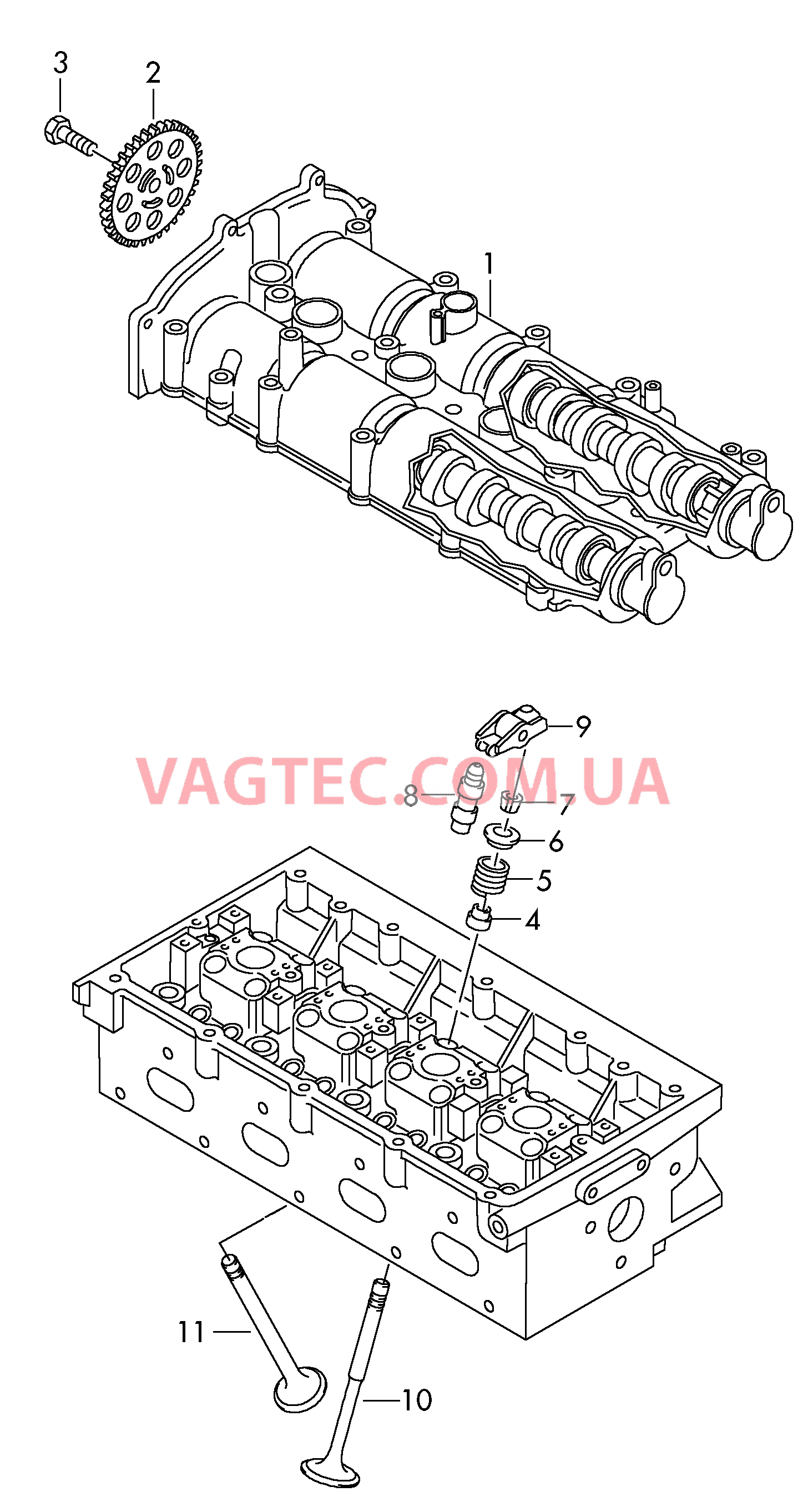 Распределительный вал, клапаны  D - 01.02.2011>> для VOLKSWAGEN Polo 2014-1