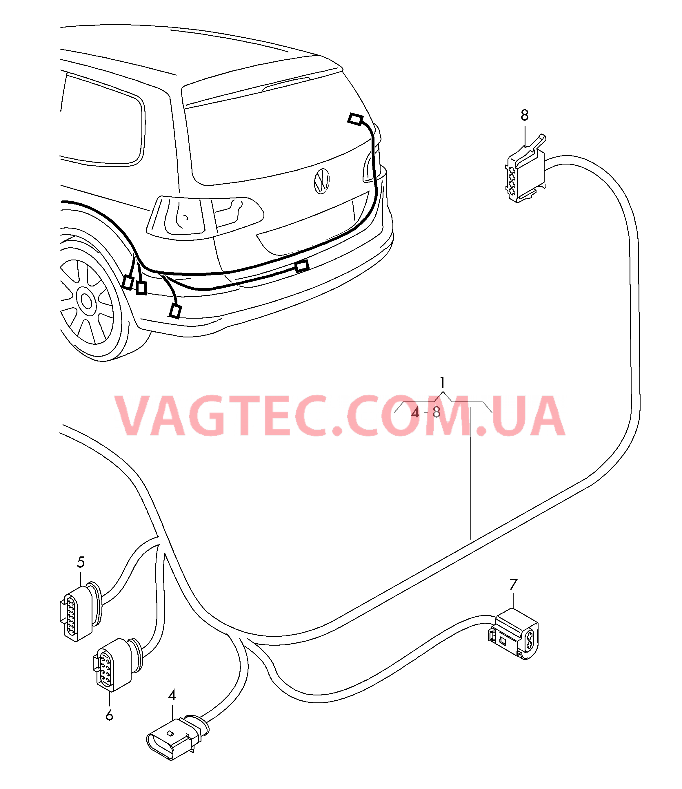 Отрезок жгута  для SEAT Alhambra 2017