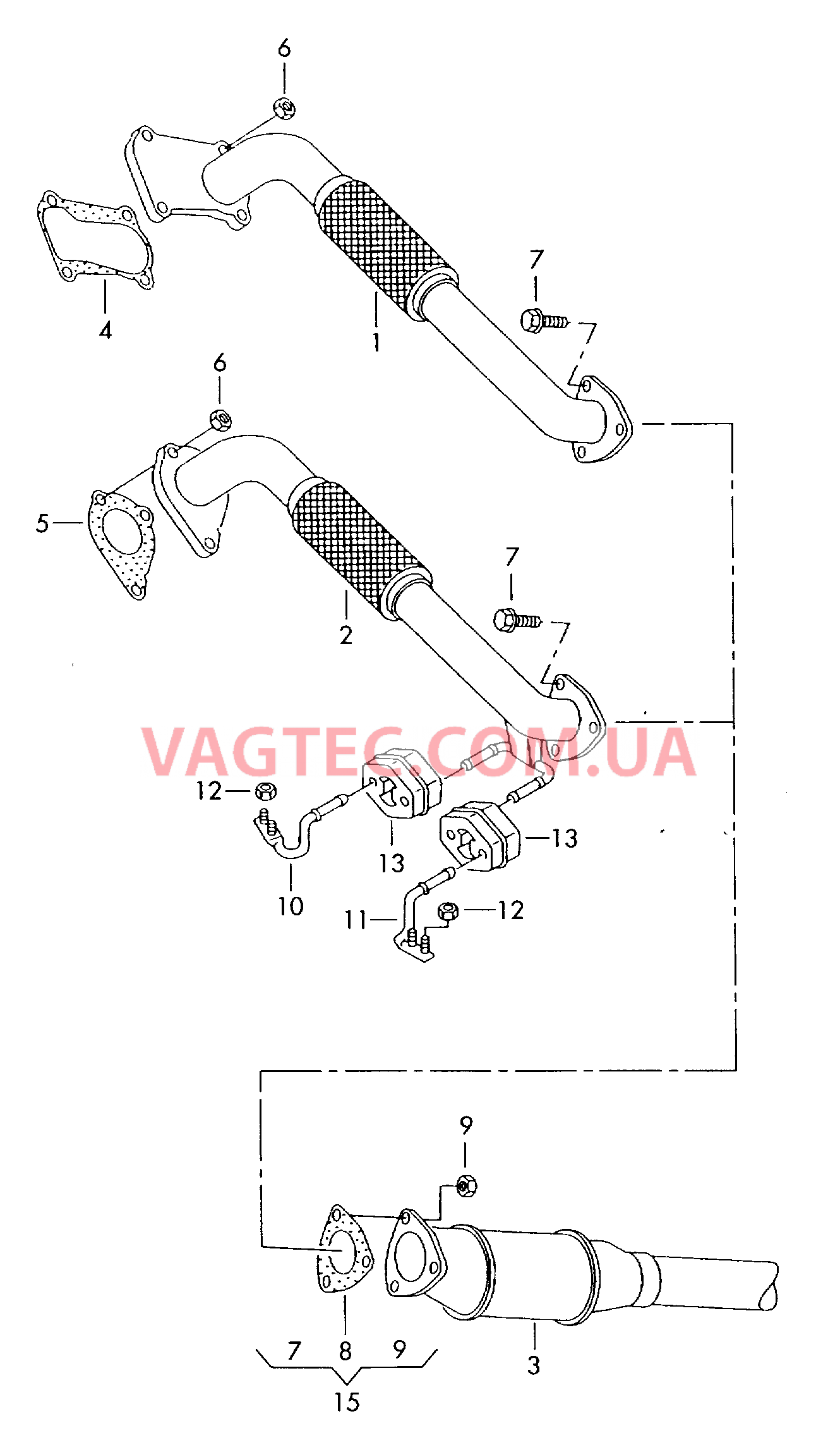 Комплект дооборудования сажевым фильтром   F 7M-T-012 001>>* для VOLKSWAGEN Sharan 2000