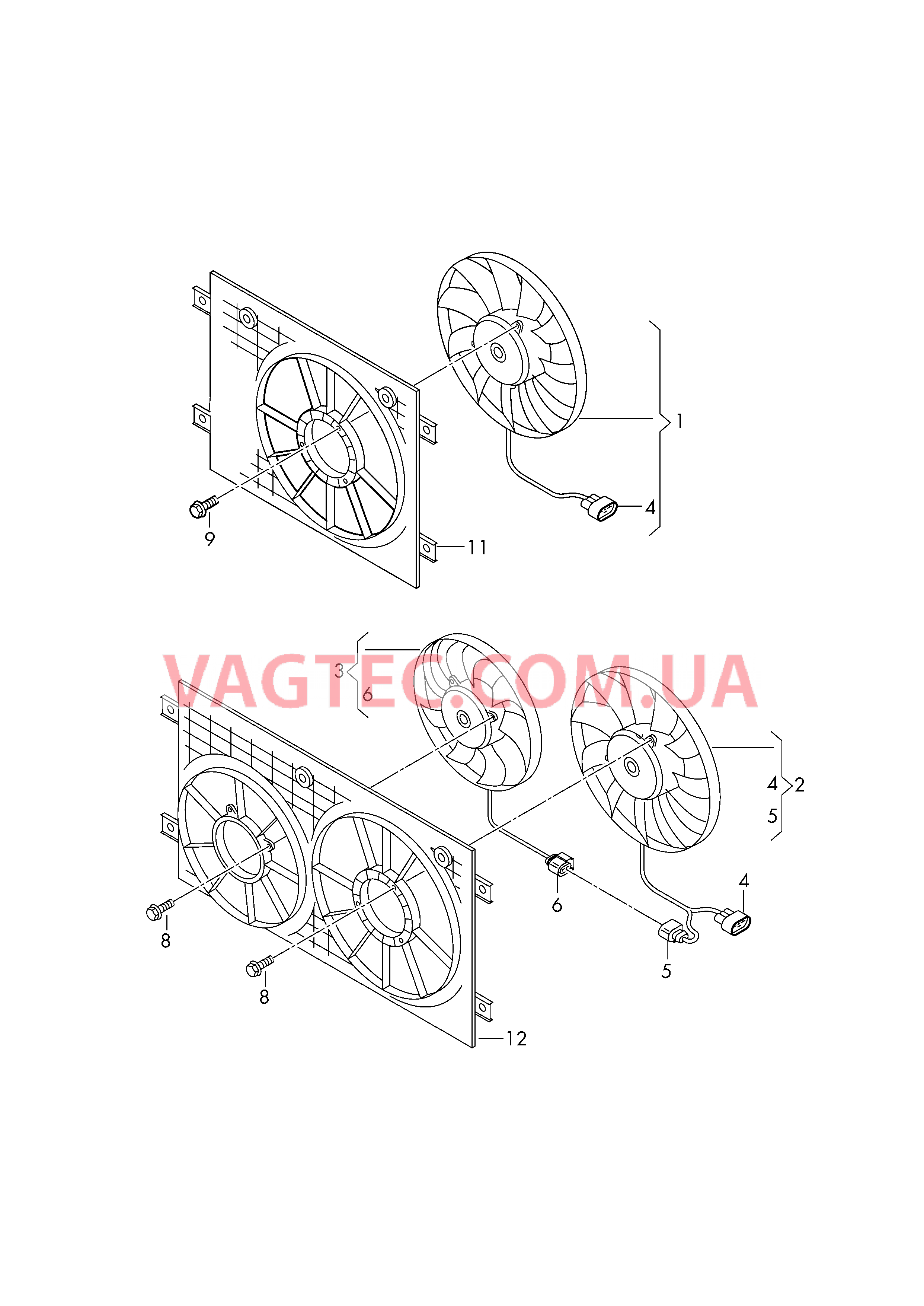 Вентилятор радиатора  для VOLKSWAGEN GOLF 2009-1