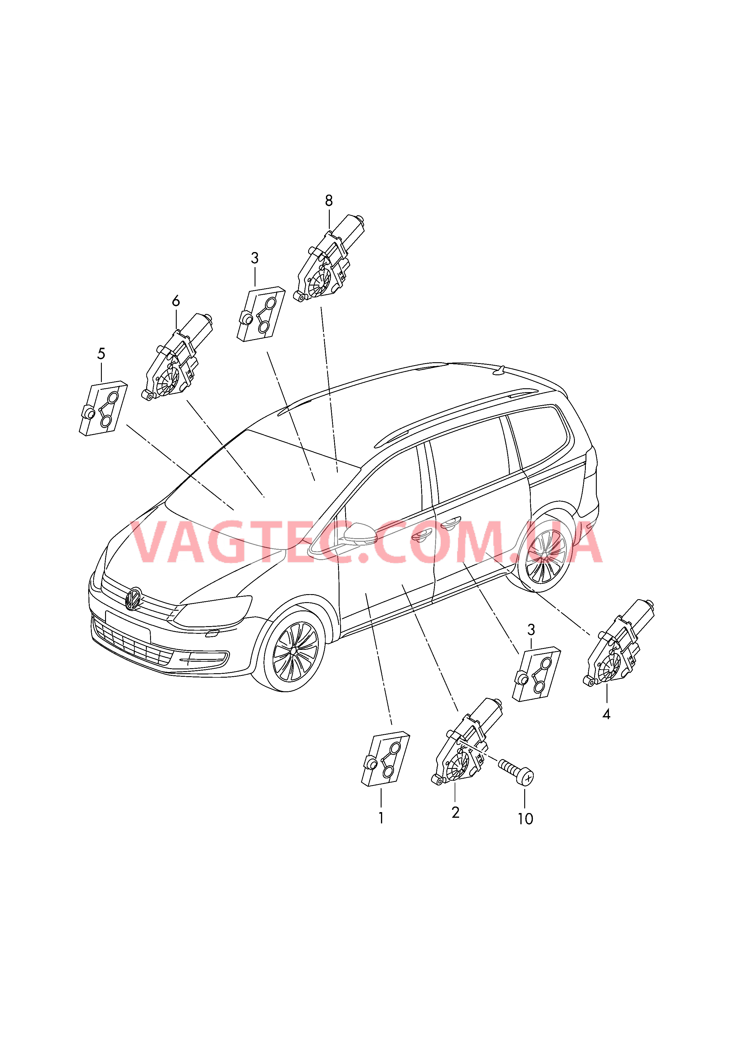 БУ двери Эл.двигатель стеклоподъёмника  для SEAT Alhambra 2018
