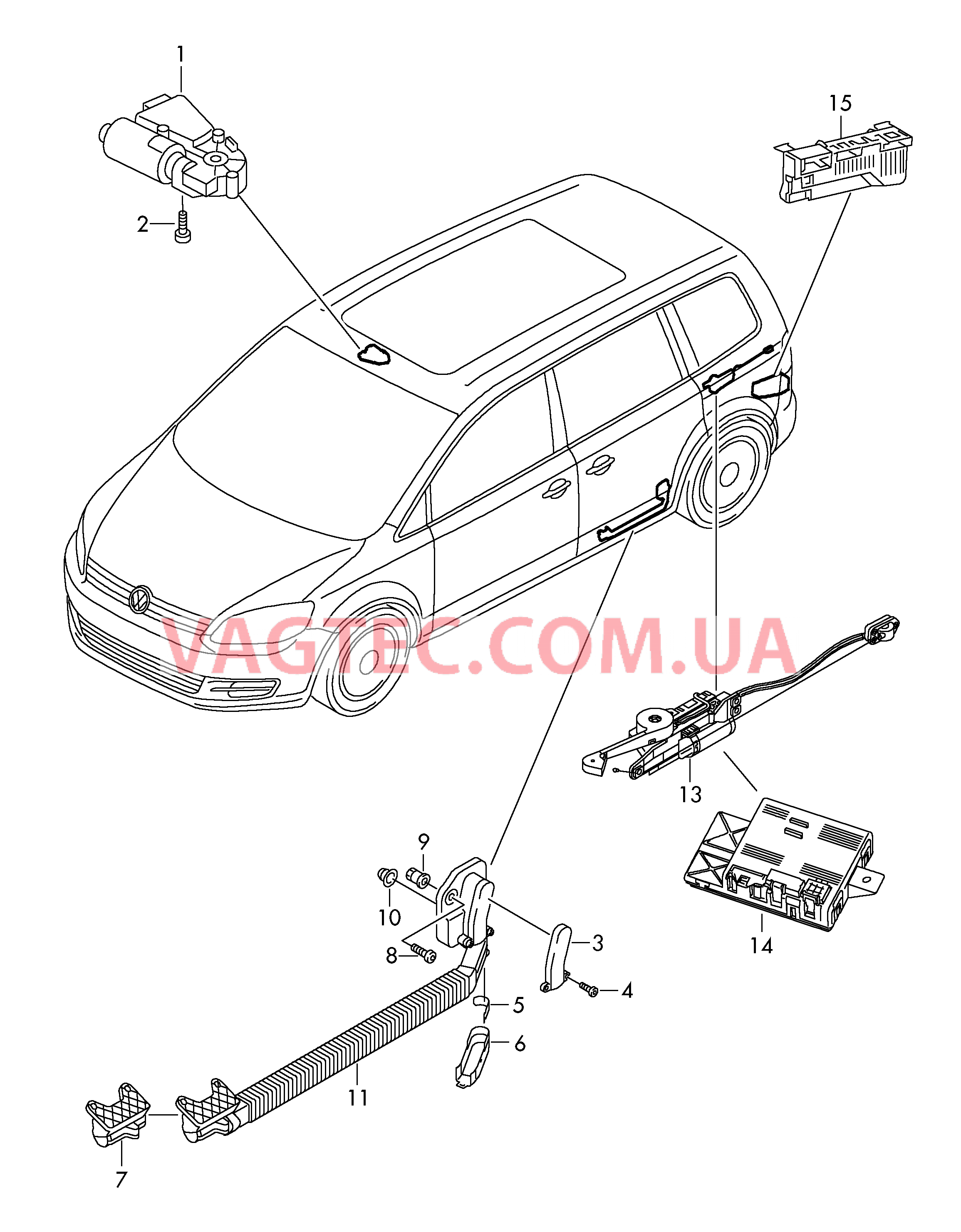 Мотор привода люка Электродетали для сдвижной двери  Блок управления доводчика  для SEAT Alhambra 2018