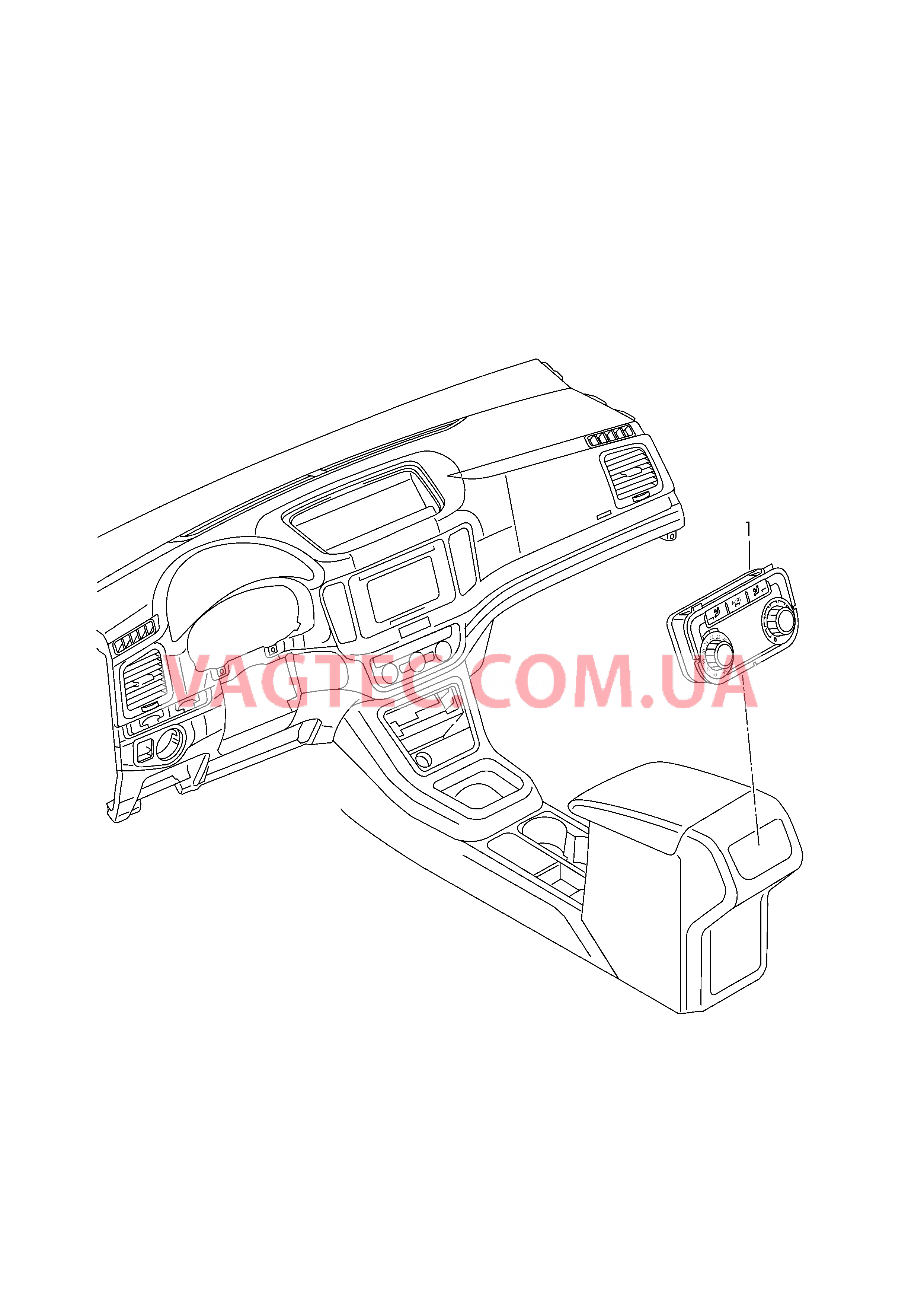 БУ климатической установки Панель управления и индикации БУ климатической установки с электронным управлением   Центральная консоль  для SEAT Alhambra 2018