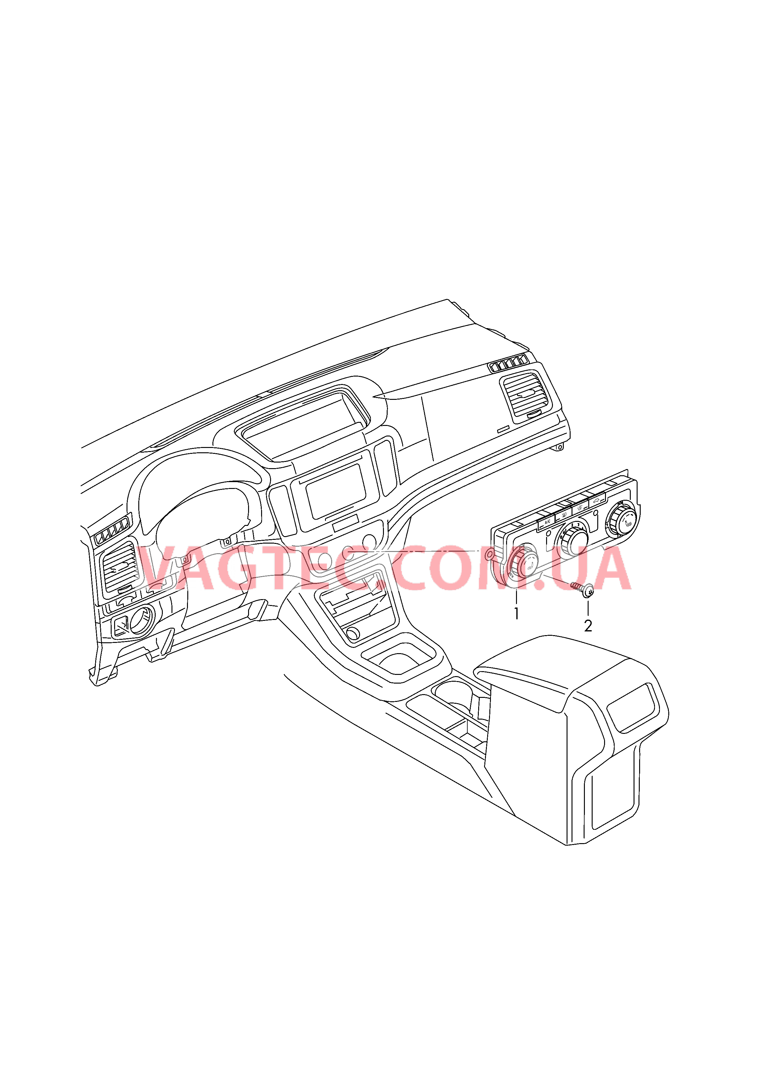 БУ климатической установки Панель управления и индикации БУ климатической установки с ручным управлением  для SEAT Alhambra 2016