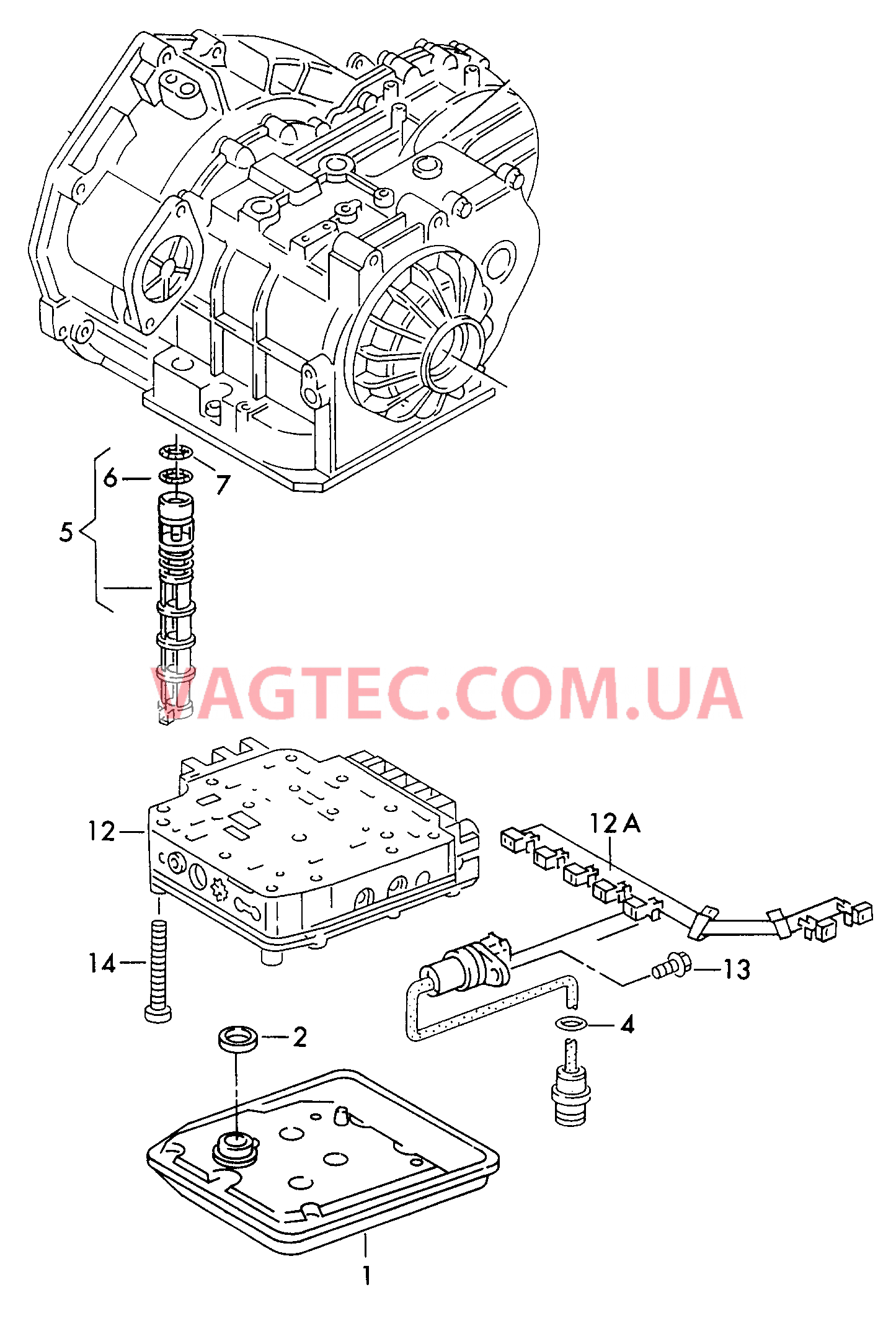 Блок клапанов АКП Фильтр масляный, сетчатый для 4-ступенчатой АКП  для SEAT Alhambra 2000
