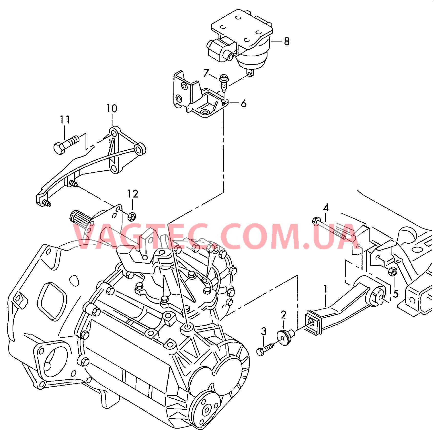 Детали крепежные для КП для 5-ступ. механической КП  для SEAT Alhambra 2000