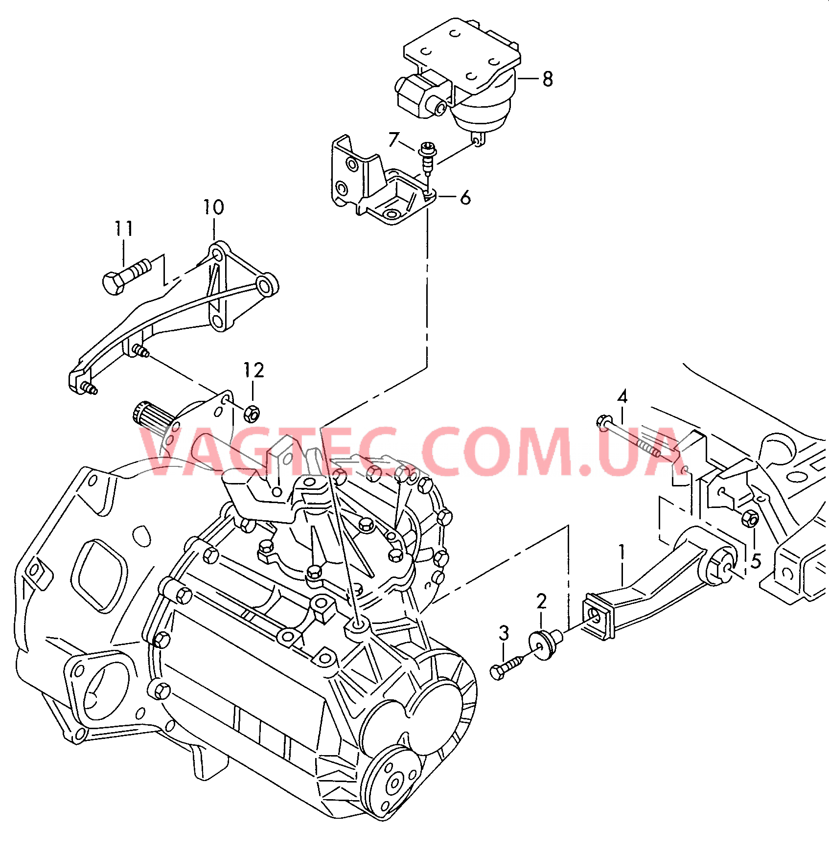 Детали крепежные для КП для 5-ступ. механической КП  для VOLKSWAGEN Sharan 2000