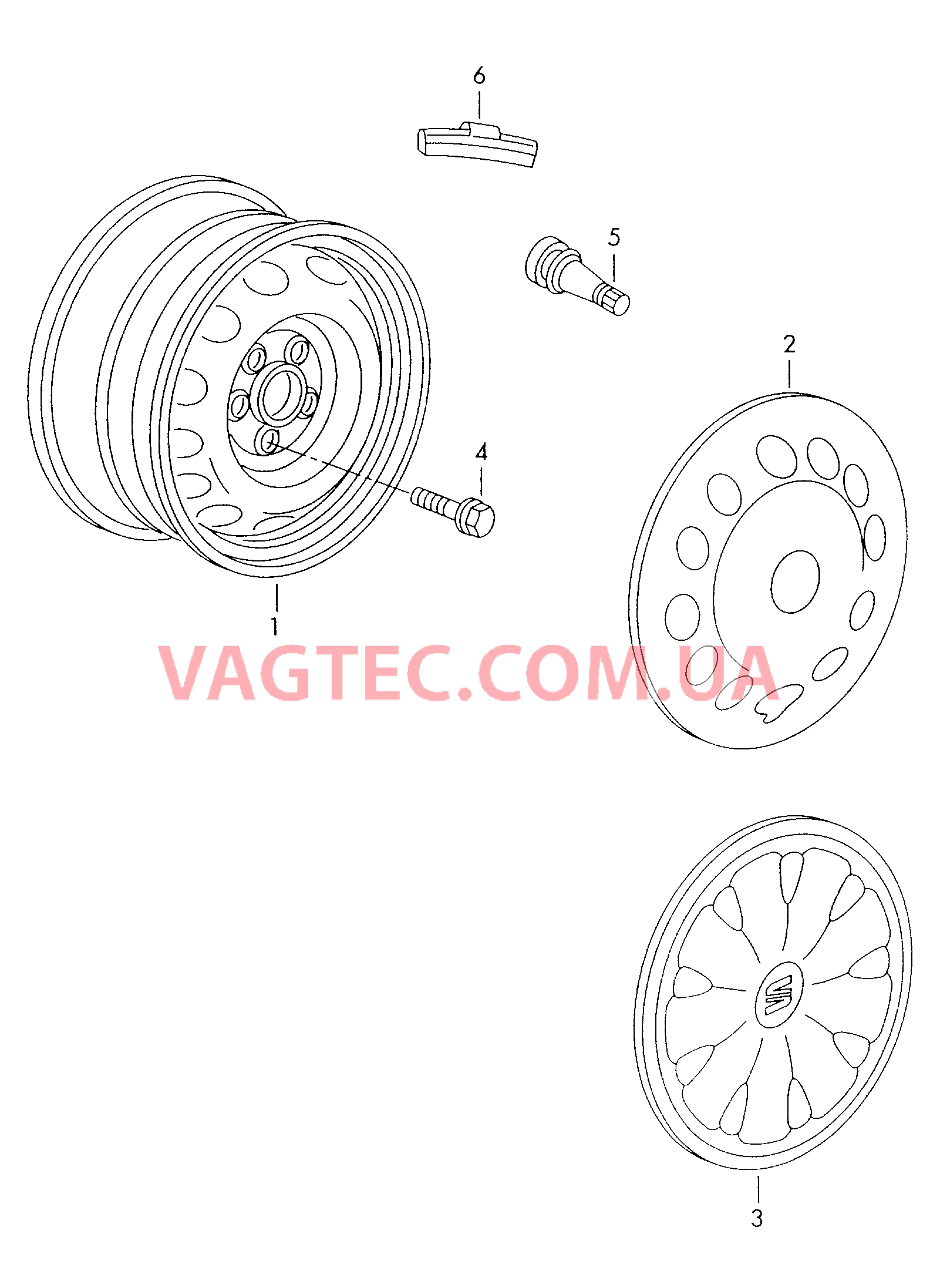 Стальной диск  для SEAT Alhambra 2000