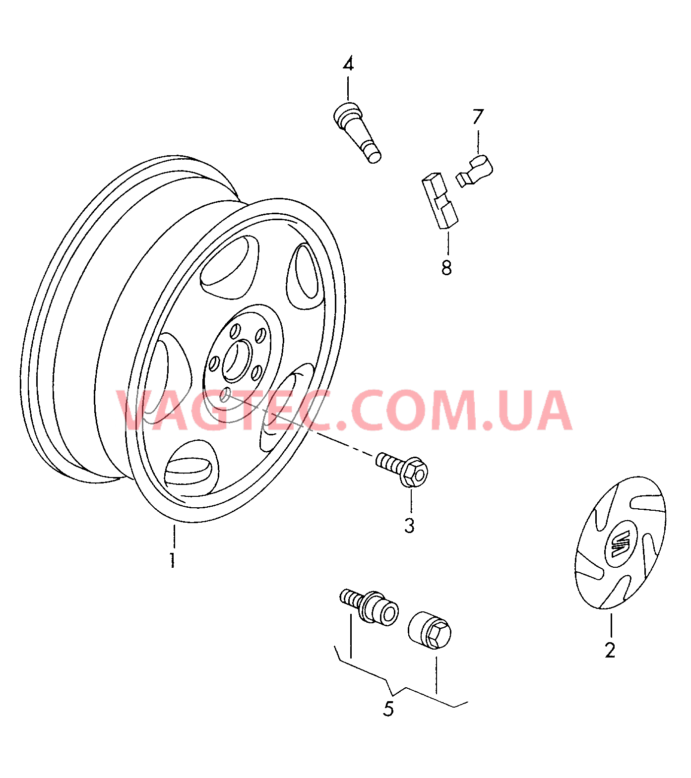 Алюминиевый диск  для SEAT Alhambra 2000