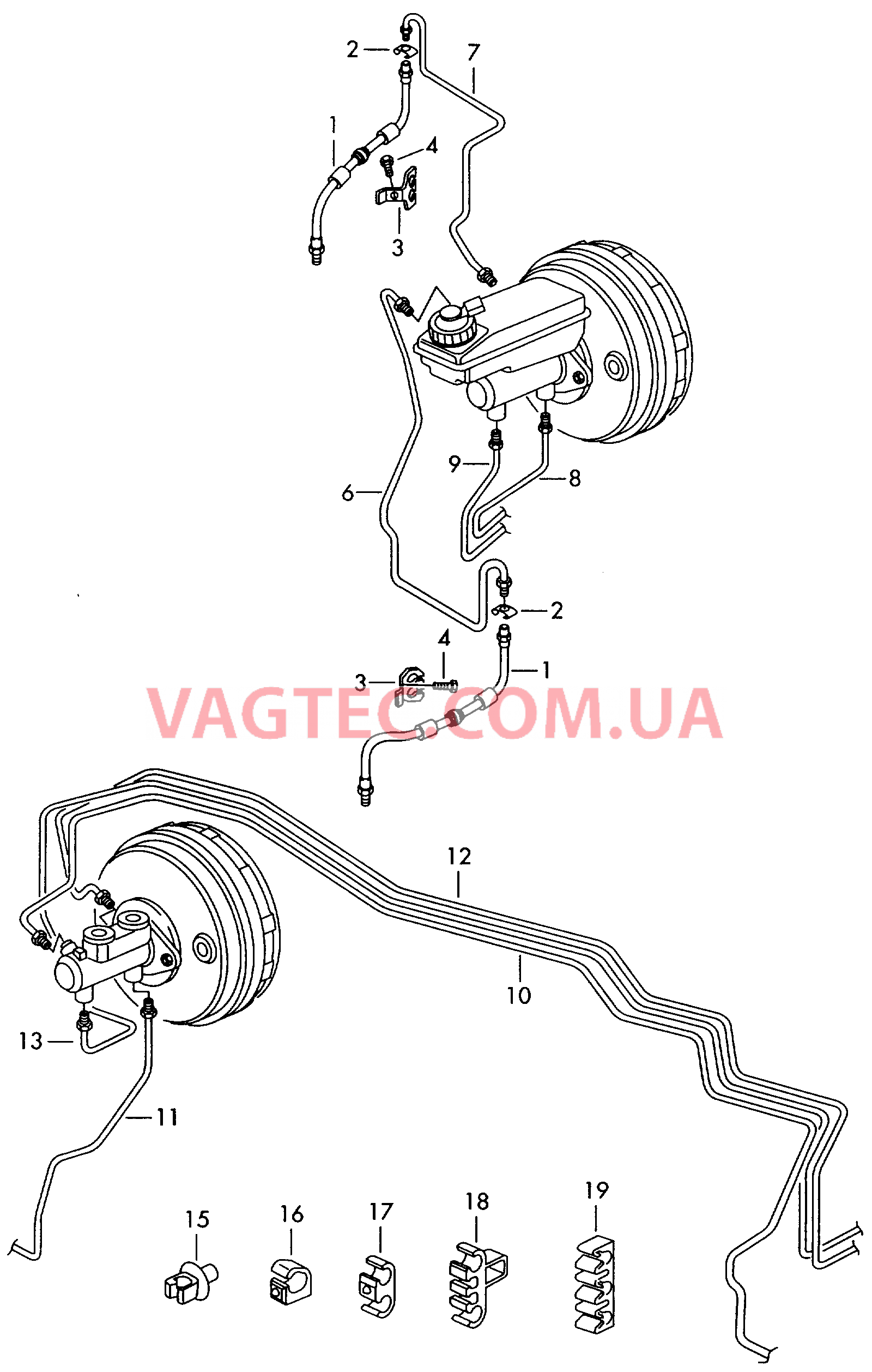 Тормозная трубка Тормозной шланг   F 7M-W-507 042>> для SEAT Alhambra 2000
