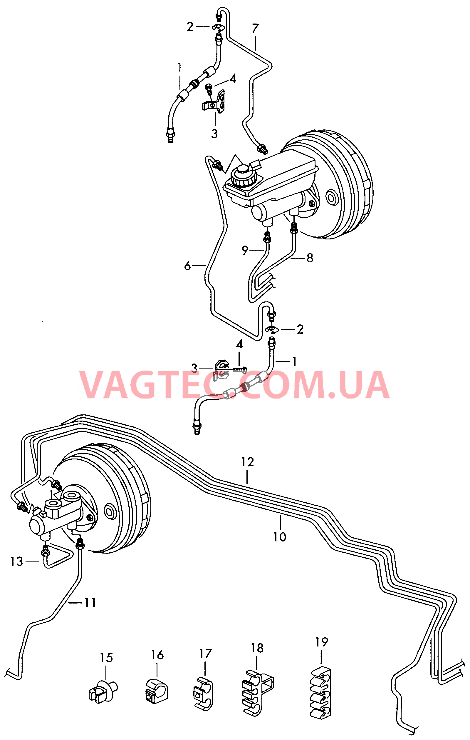 Тормозная трубка Тормозной шланг   F 7M-W-020 919>> для VOLKSWAGEN Sharan 2000