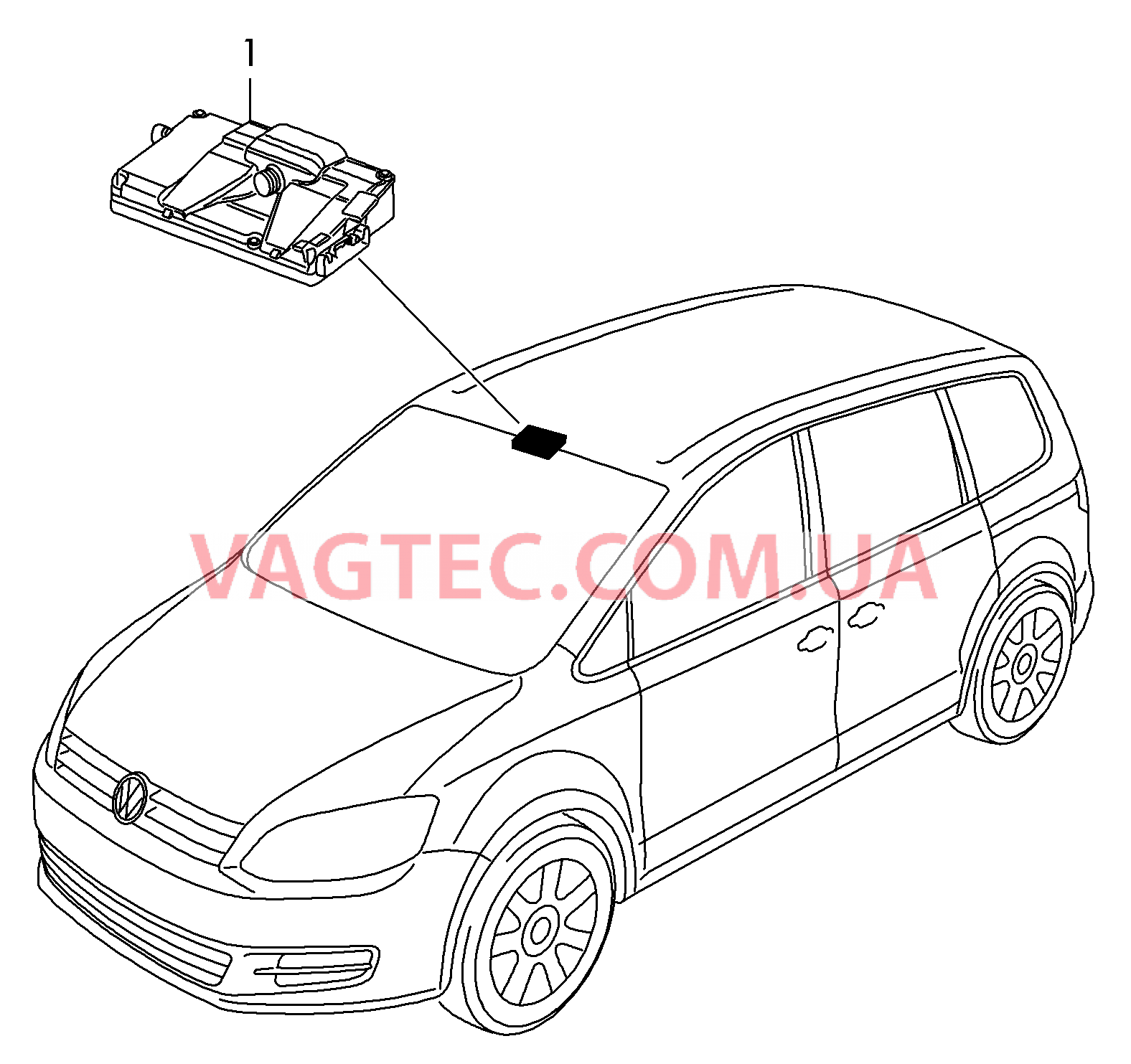Фронтальная видеокамера вспомогательных систем для водит.  для SEAT Alhambra 2018