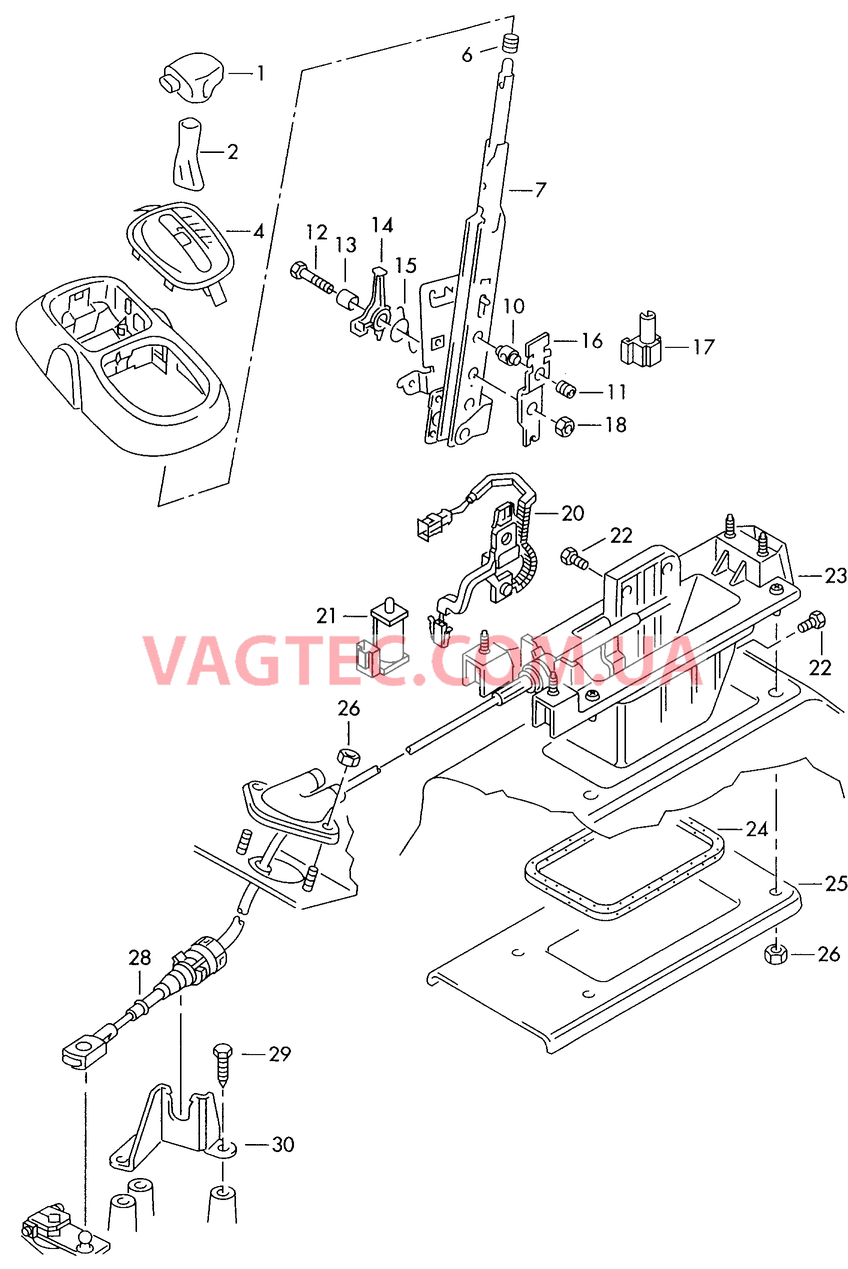 Механизм переключения  для VOLKSWAGEN Sharan 2000