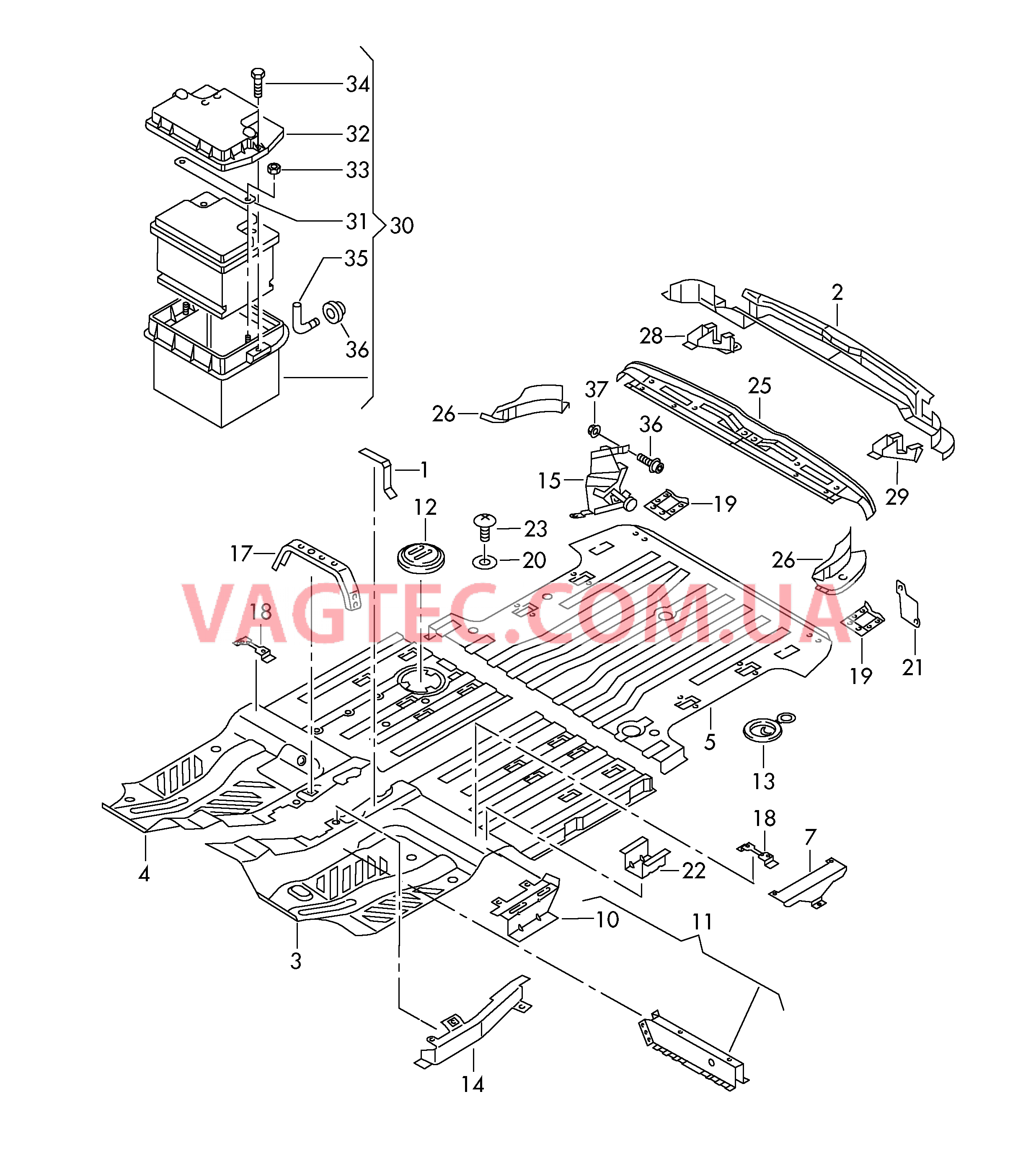 Детали нижней части кузова Крепление тягово-сцепного устройства  для SEAT Alhambra 2000