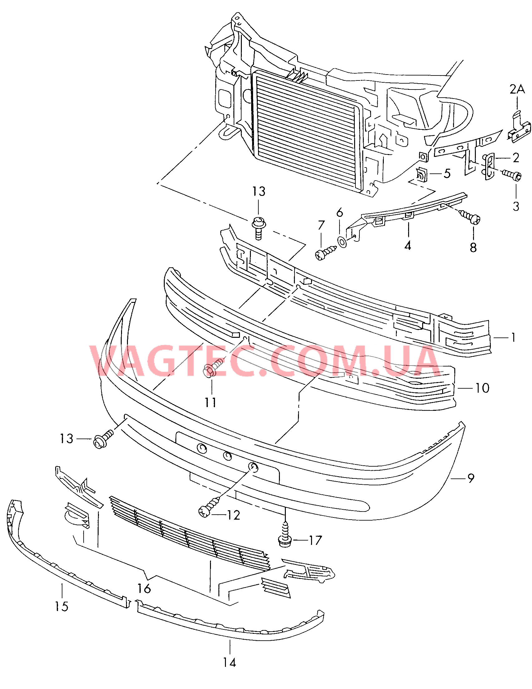 Бампер  для VOLKSWAGEN Sharan 2000