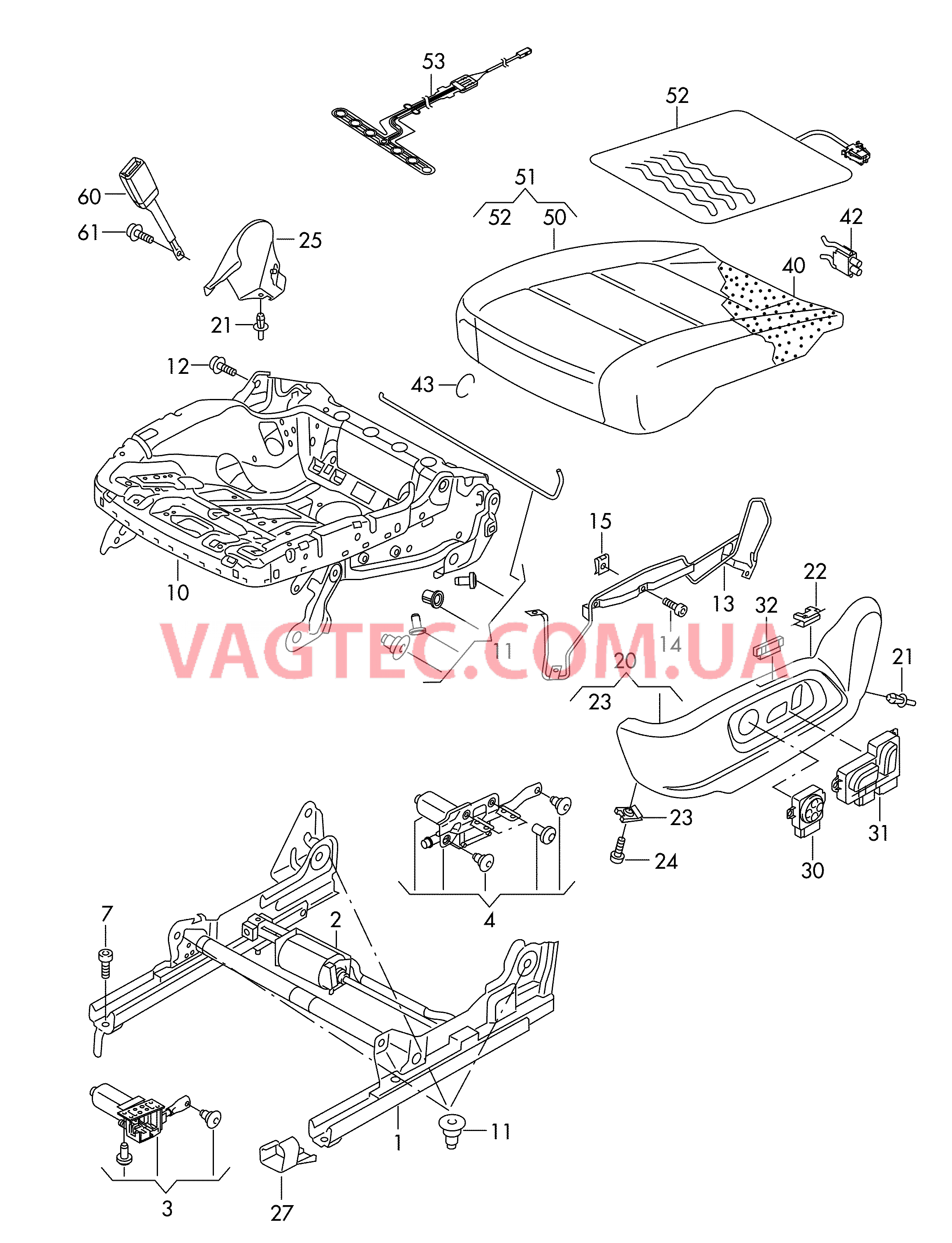 Сиденье  для SEAT Alhambra 2017