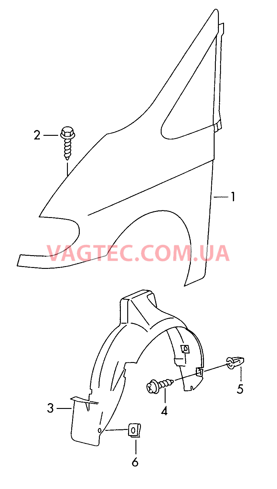 Крыло Пластик локера колесной арки  для SEAT Alhambra 2000