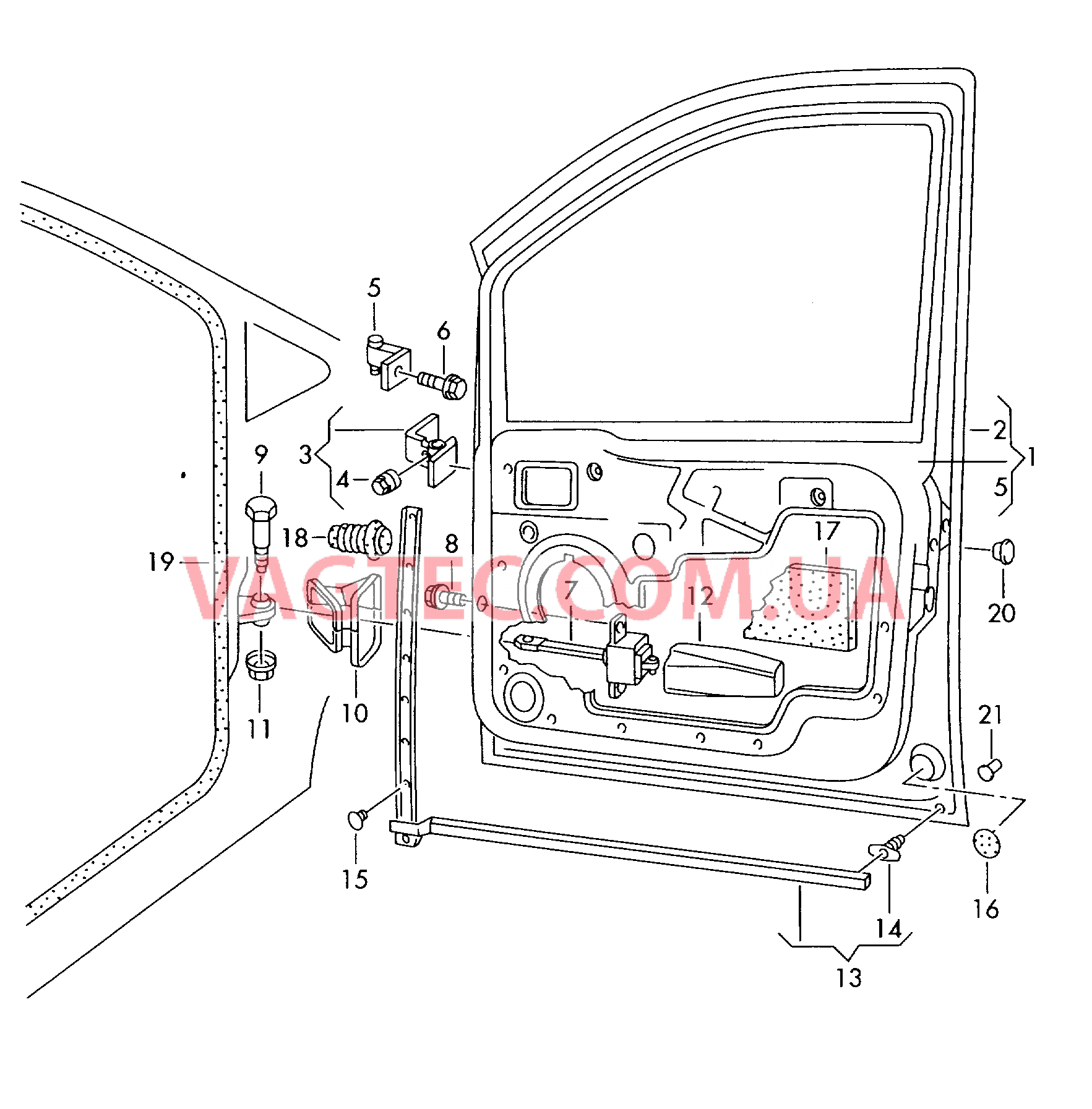 Двери Петля двери Уплотнитель двери Фиксатор двери  для SEAT Alhambra 2004