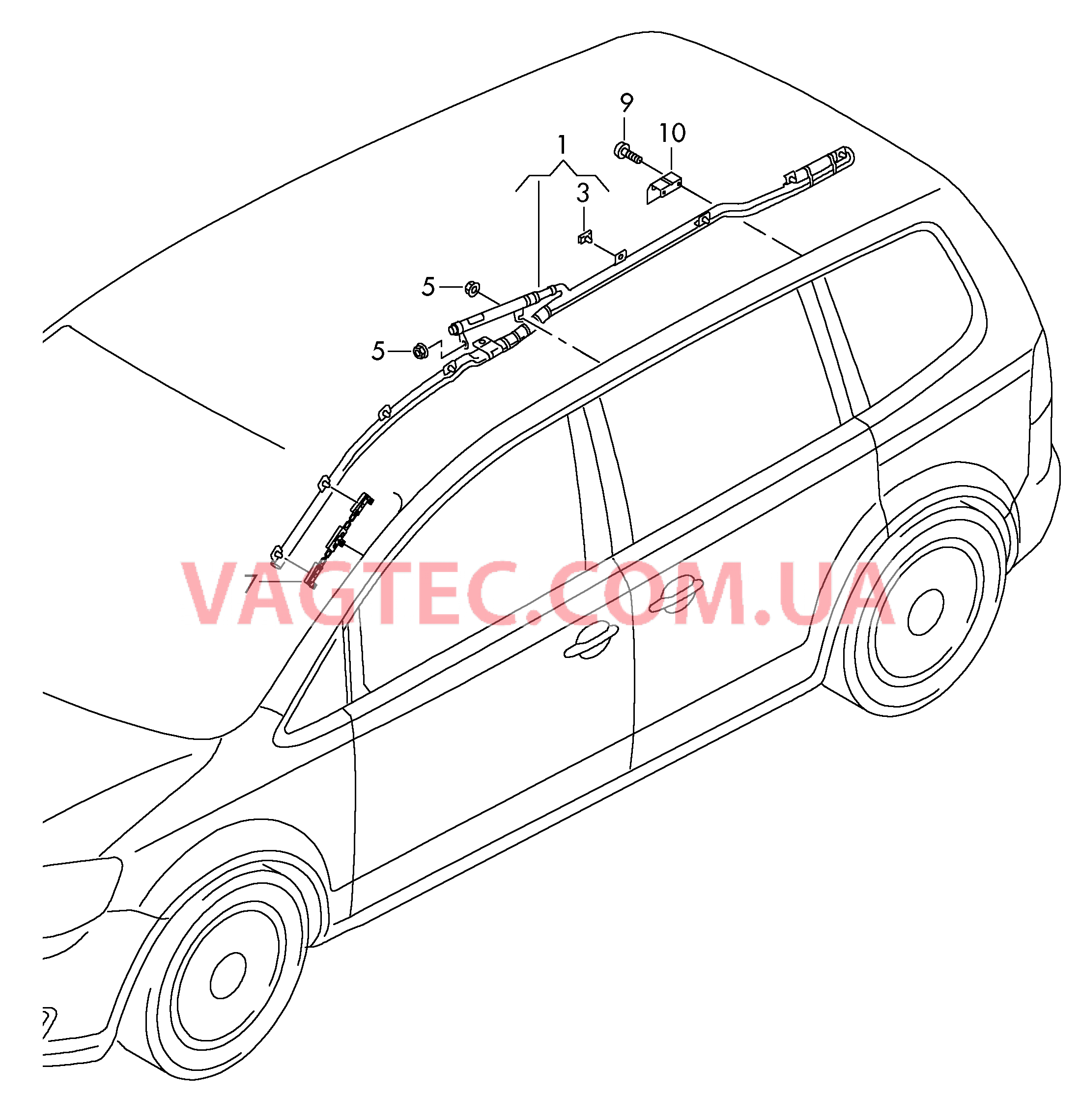 Модуль подушки без. для головы  для VOLKSWAGEN Sharan 2017