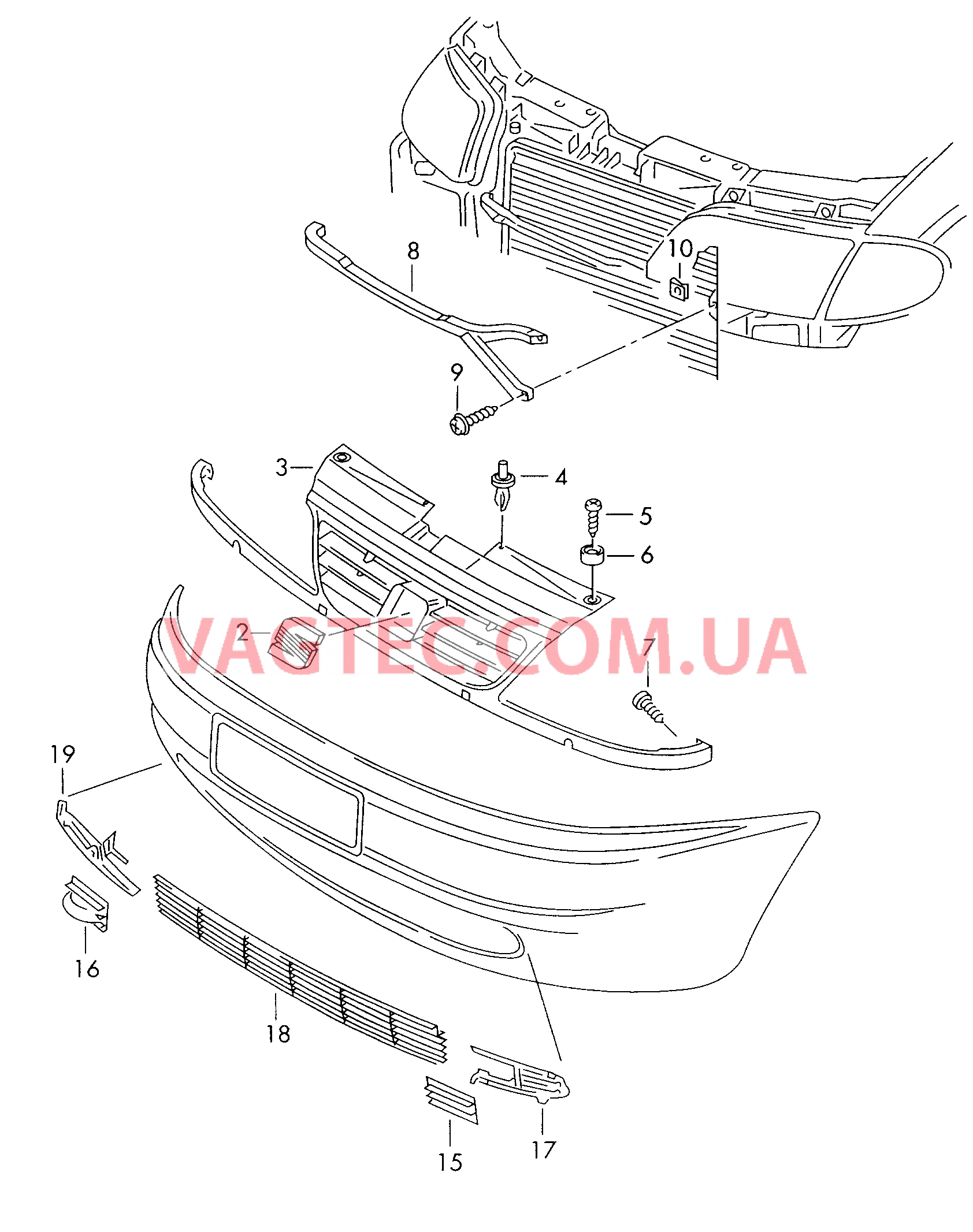 Решётка радиатора  для SEAT Alhambra 2000