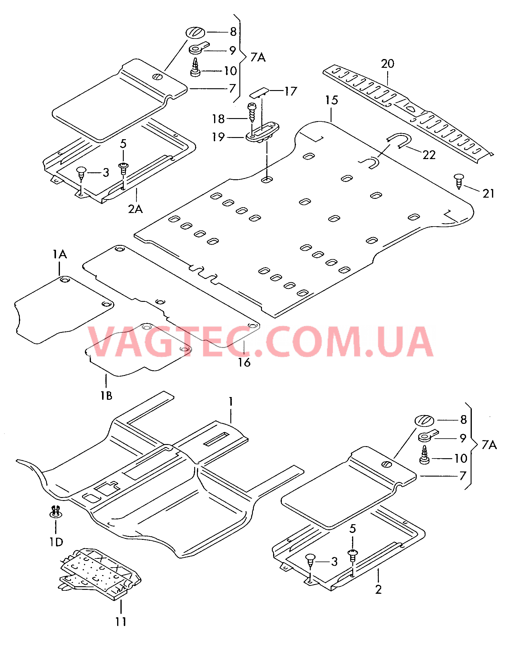 Коврики Накладка для кронштейна замка  для SEAT Alhambra 2000