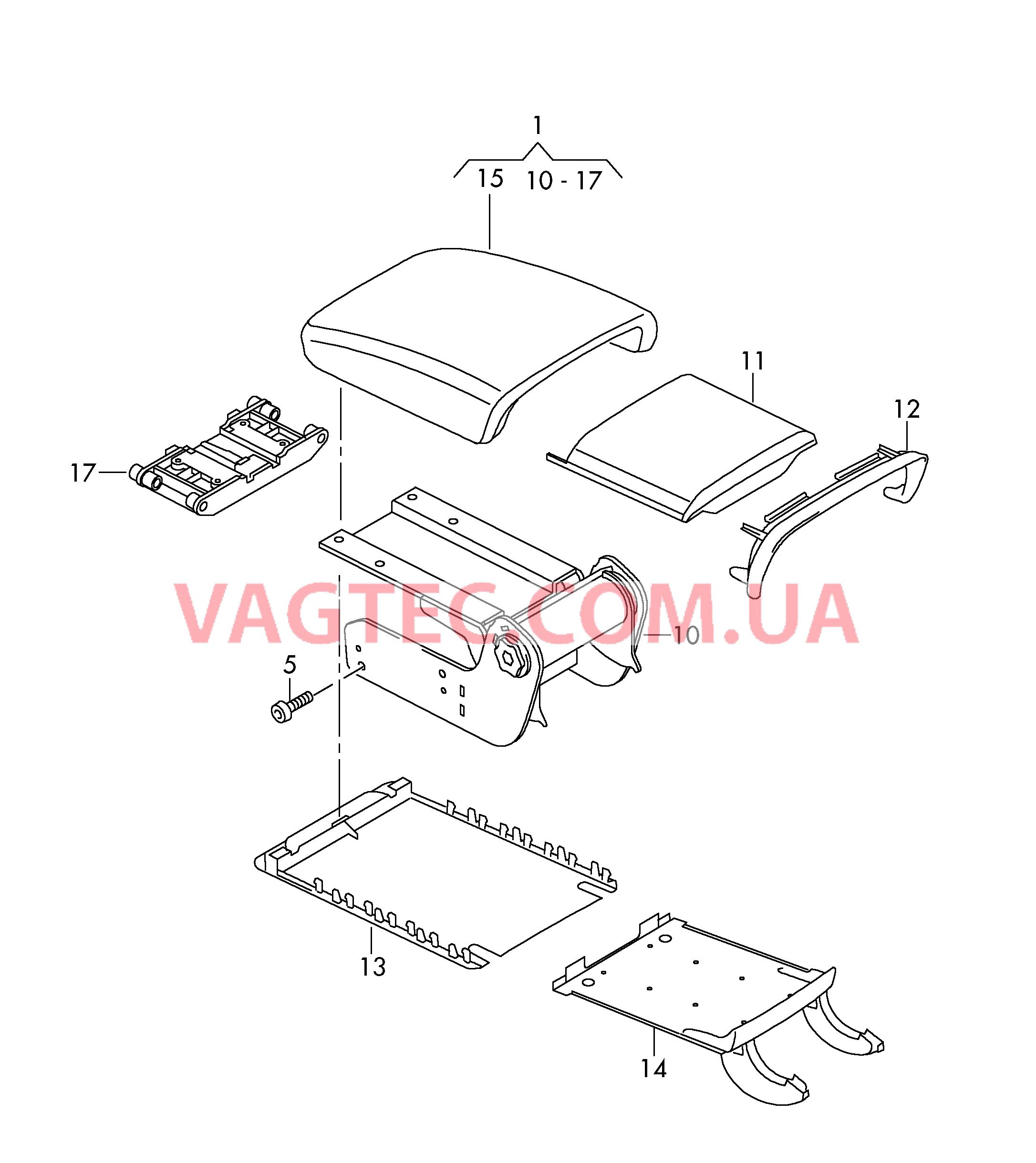 Подлокотник  для VOLKSWAGEN Sharan 2016-1