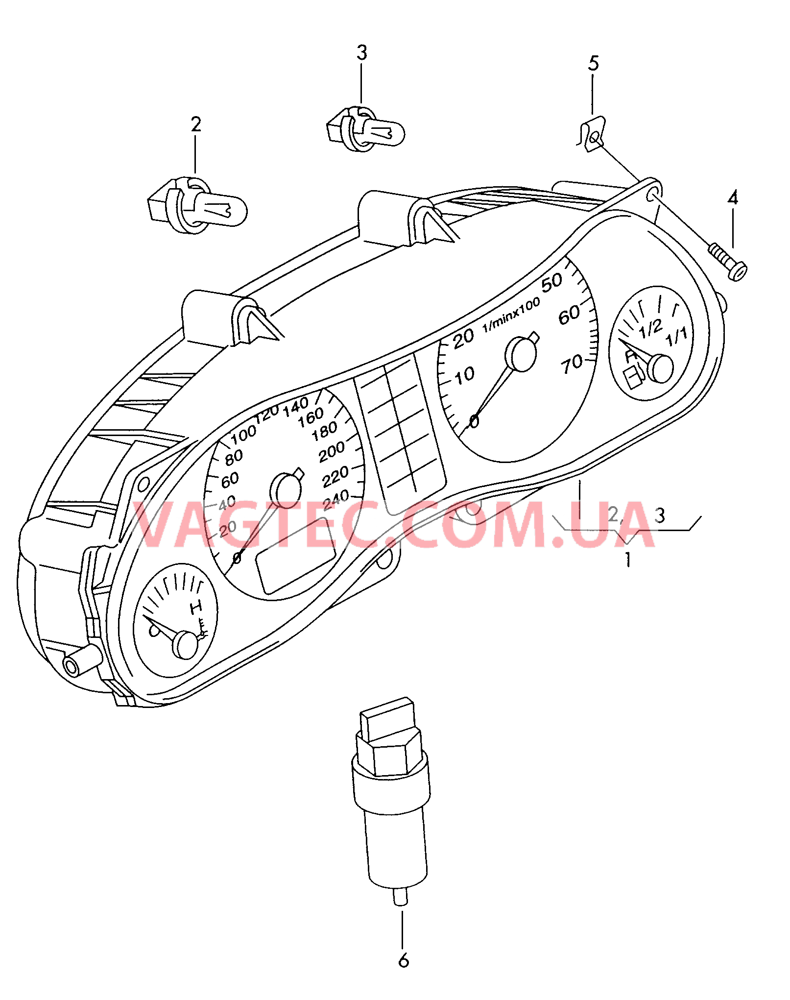 Комбинация приборов Датчик пройденного пути  для SEAT Alhambra 2000