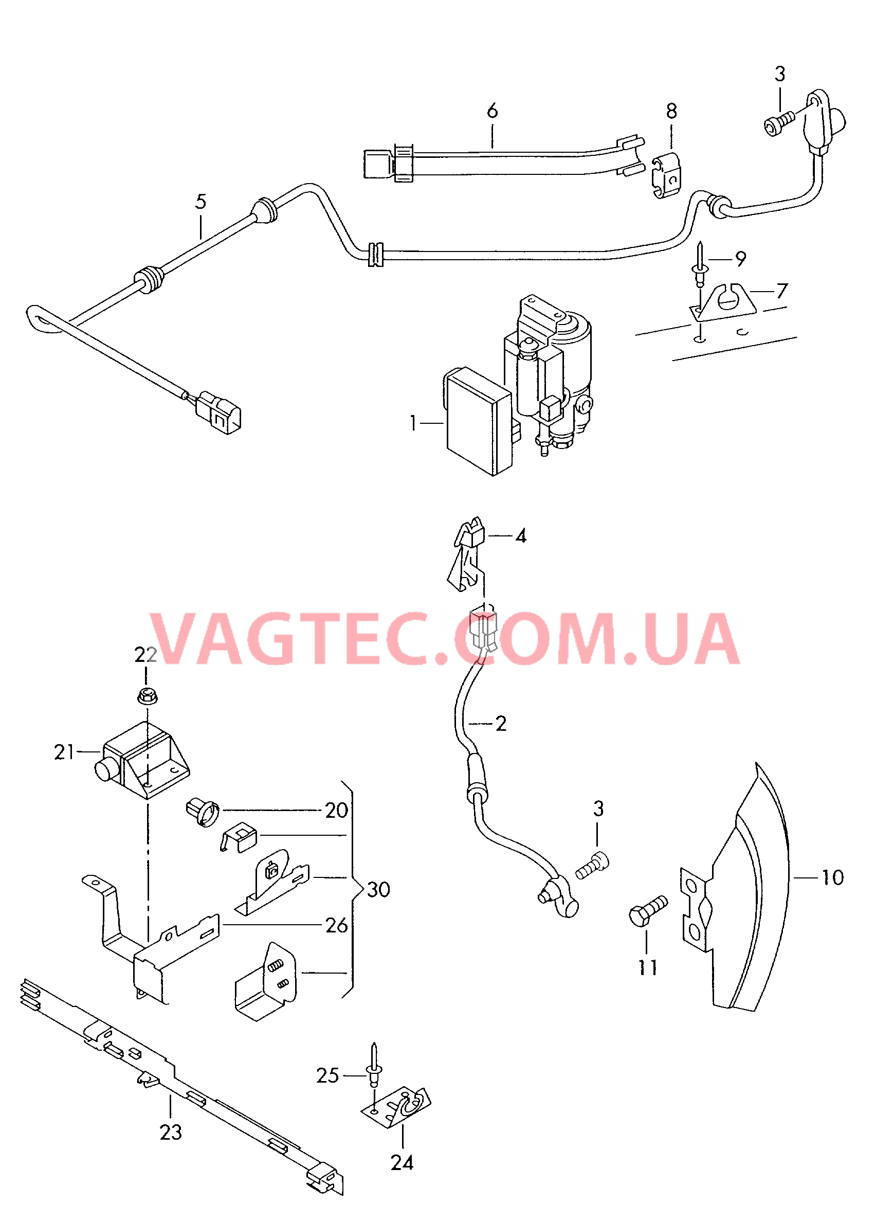 Блок управления ABS  Датчик числа оборотов Электронная система поддерж. курсовой устойчивости   -ESР-  для SEAT Alhambra 2002