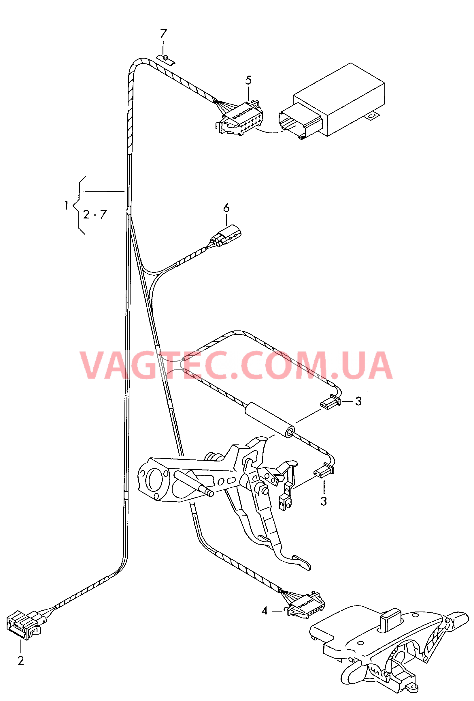Жгут проводов системы GRA   F 7M-W-507 061>> для SEAT Alhambra 2000