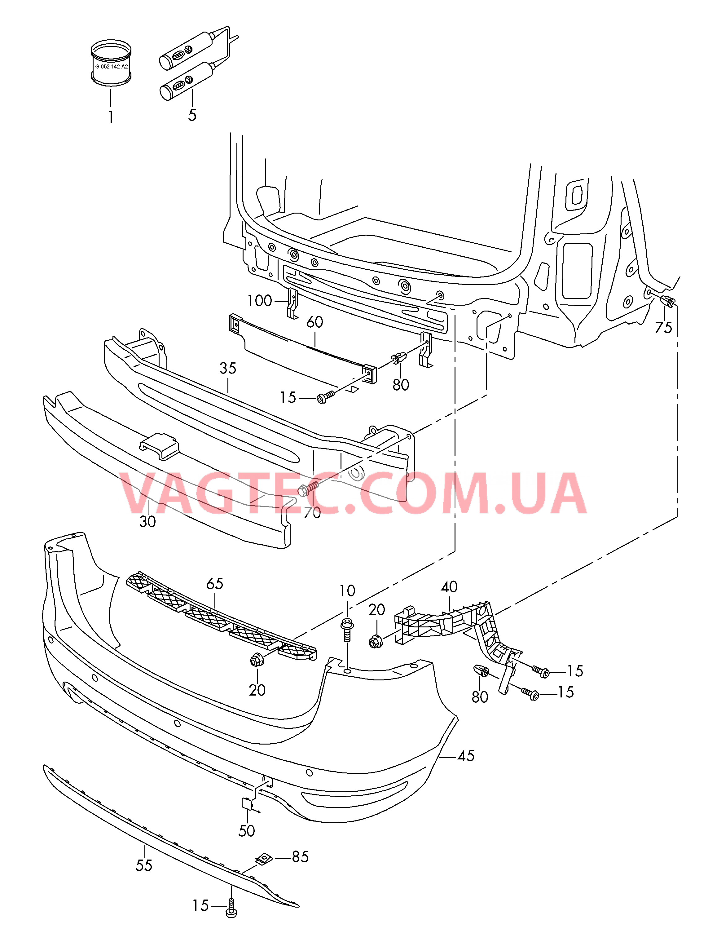 Бампер в сборе  для VOLKSWAGEN Sharan 2016